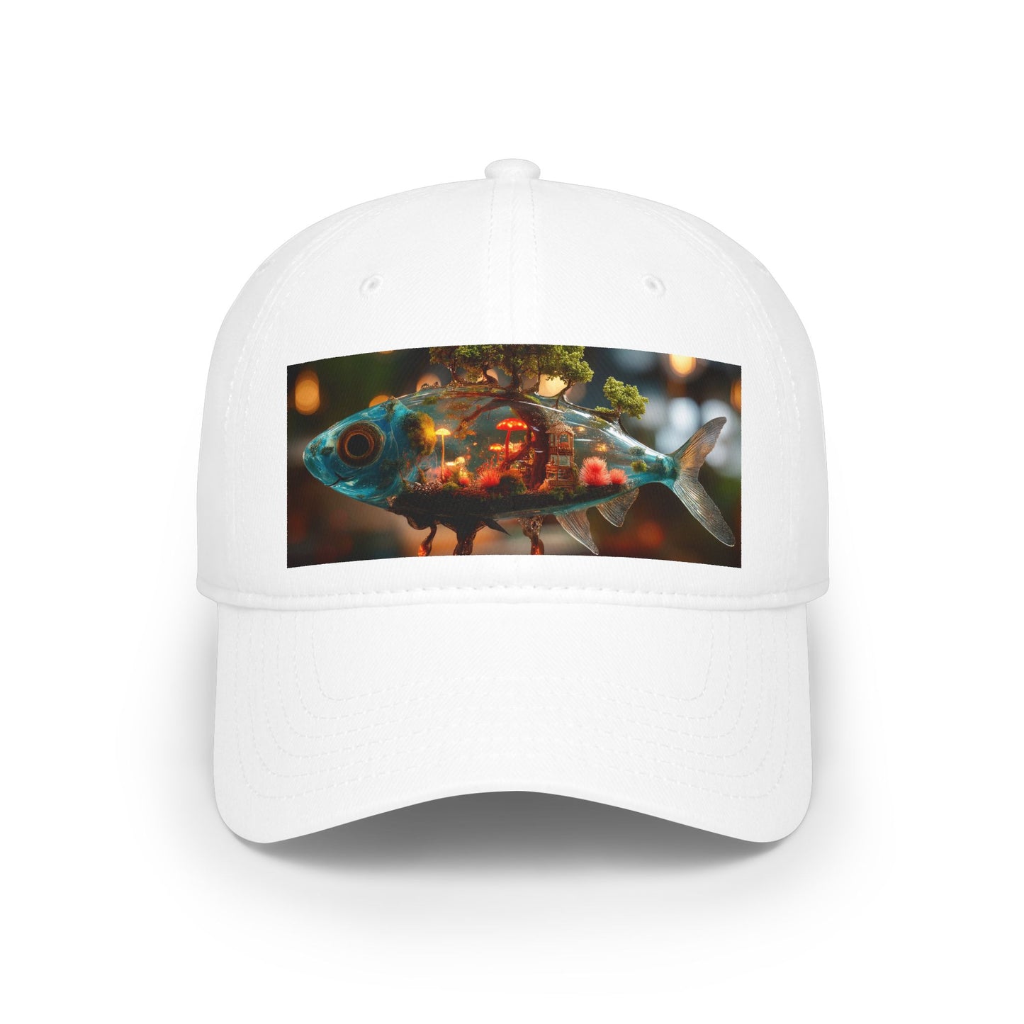 Forest Within Fish Low Profile Baseball Cap – Bioluminescent Underwater Sanctuary