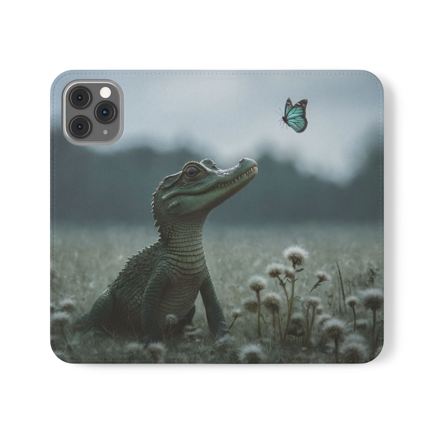 Gentle Croc & Butterfly Flip Cases – Tender Meadow Guardian Scene