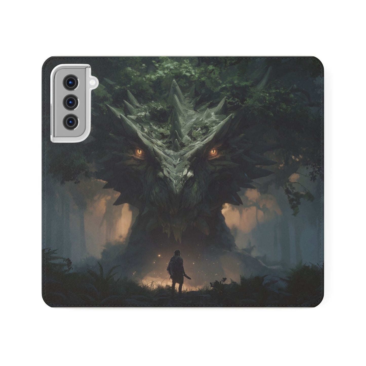 Guardian Beast Flip Cases – Moss-Clad Titan Facing the Wanderer