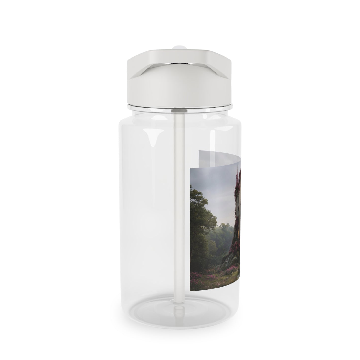 Blooming Stone Castle Tritan Water Bottle – Rose Garden Gothic Retreat