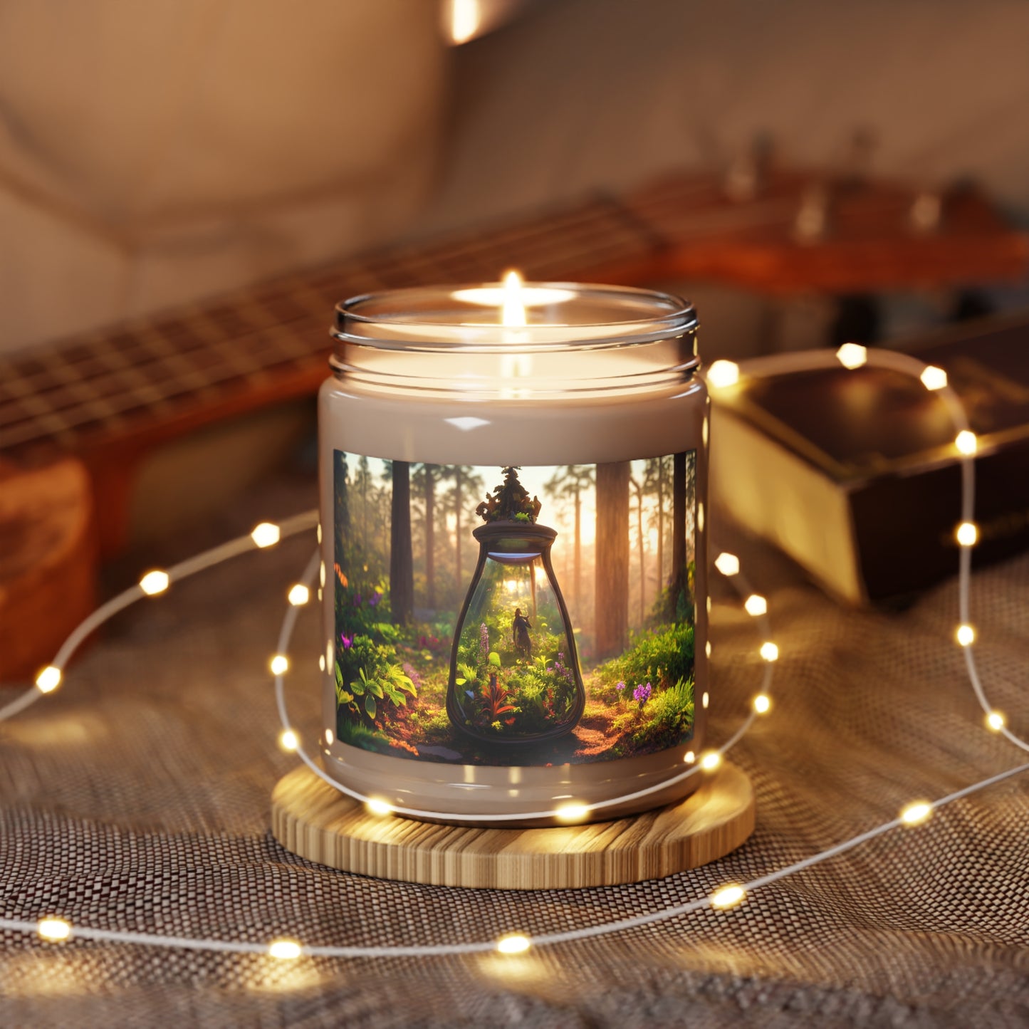 Forest Lantern Terrarium Candle – Sunlit Wilderness Sanctuary