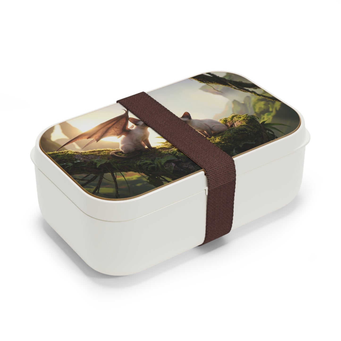 Winged Siamese Cat Bento Lunch Box – Dawn’s Secret Forest Meeting