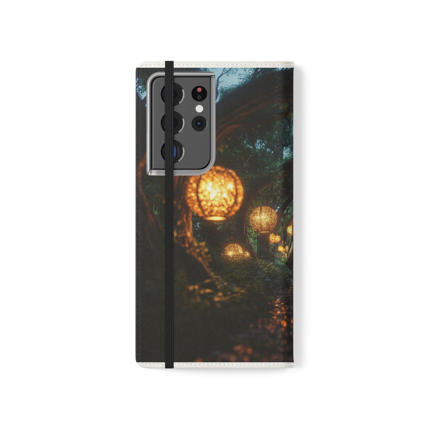 Lantern Archway Flip Cases – Girl Walking Through Forest Tunnel Art Case