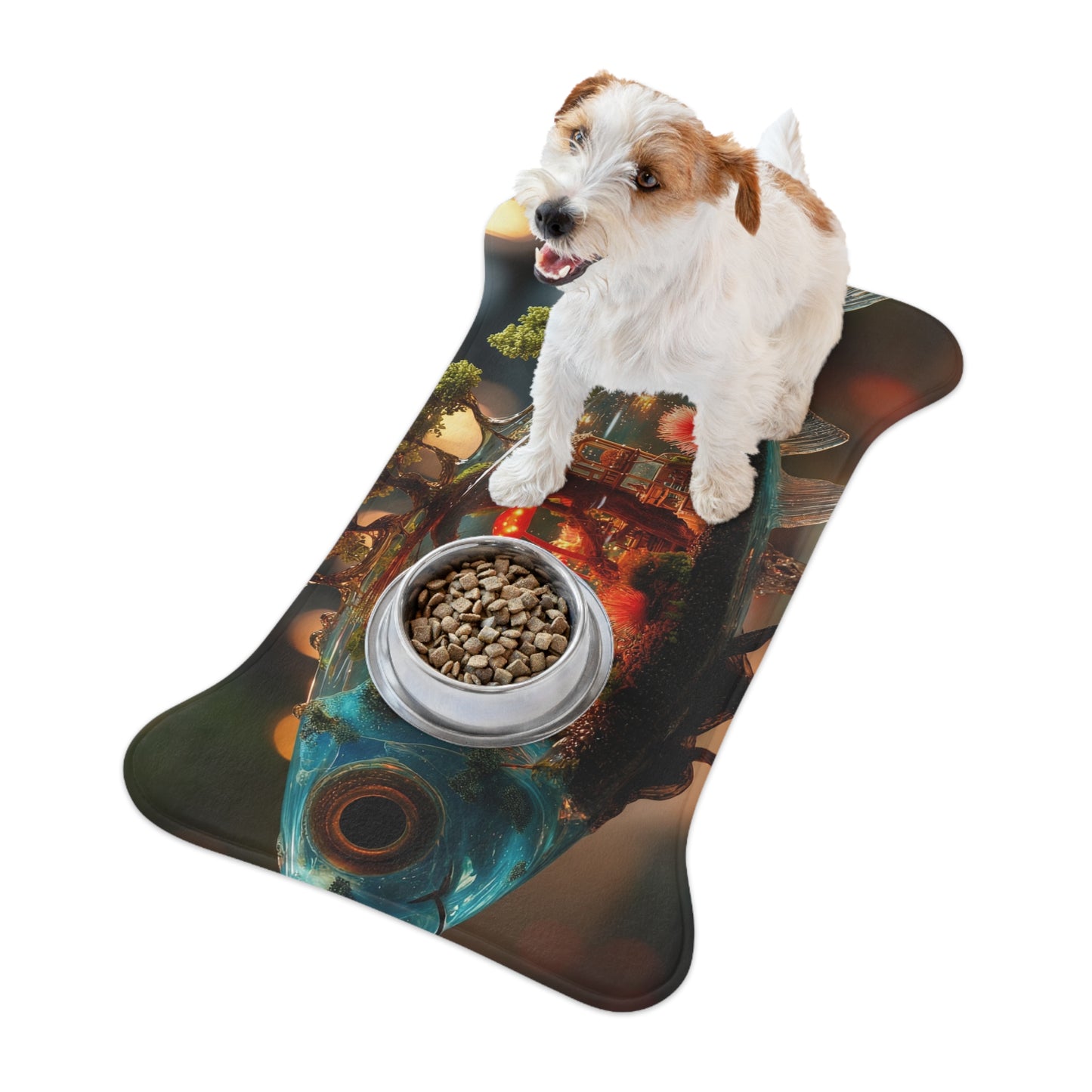 Enchanted Forest Fish Pet Feeding Mats – Liquid Twilight Sanctuary