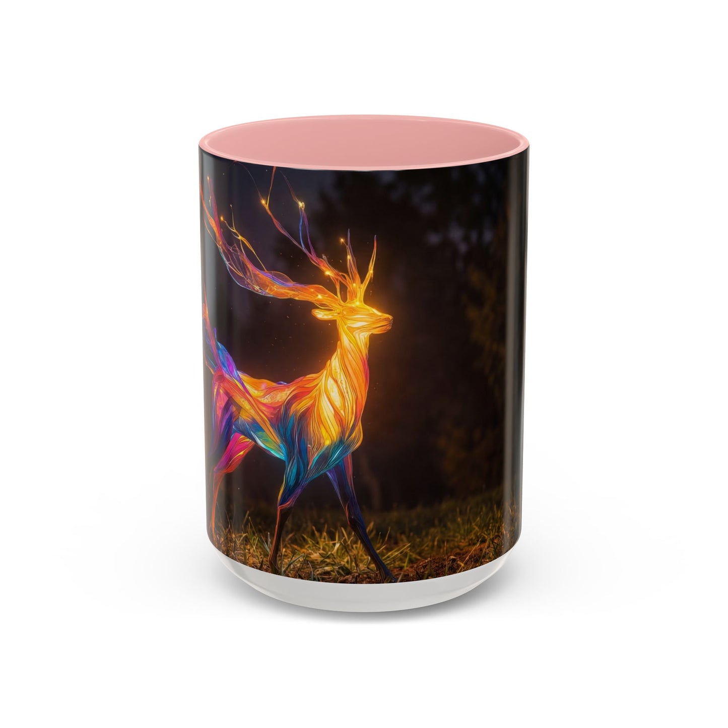 Chromatic Stag Accent Coffee Mug (11, 15oz) – Twilight Luminescence