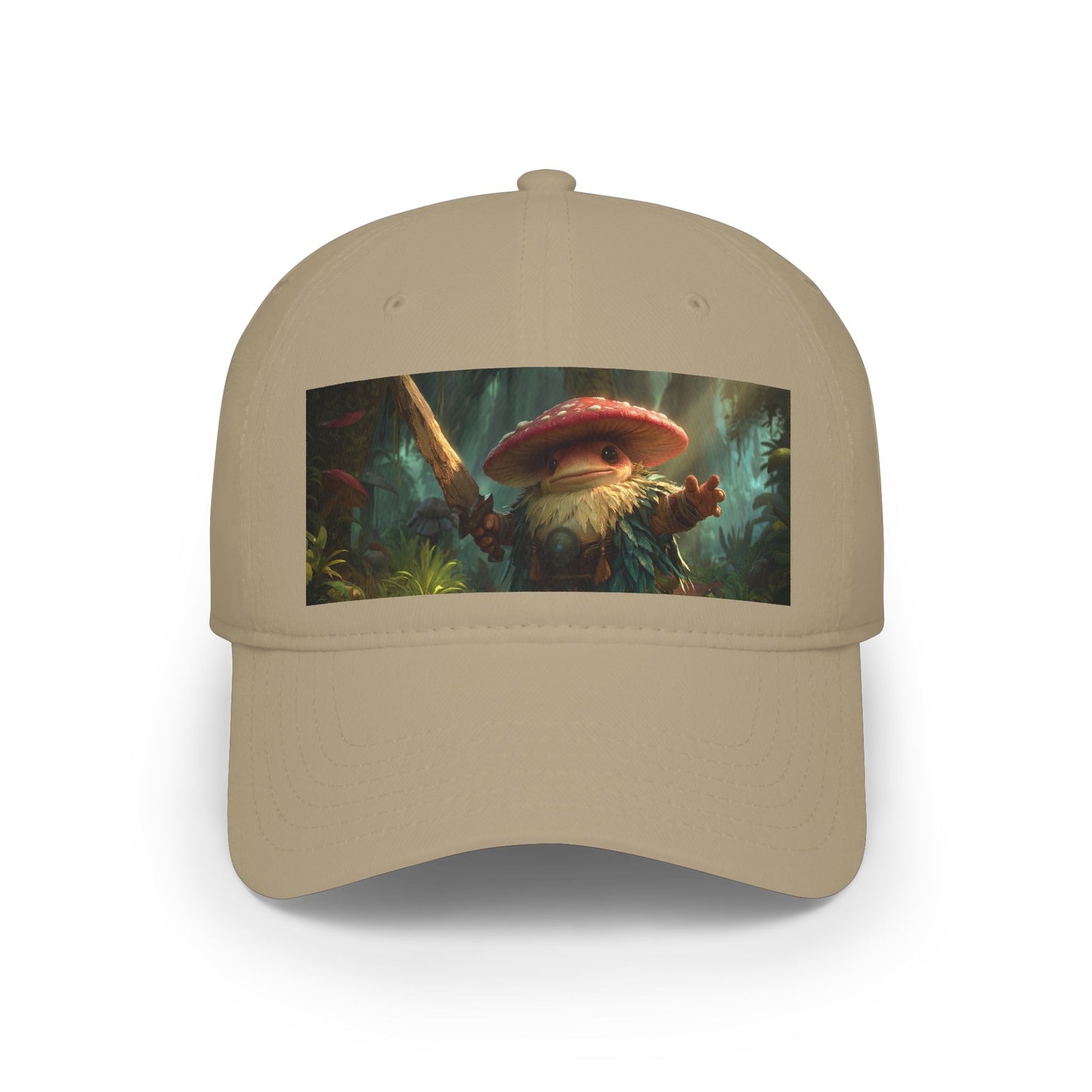 Mushroom-Sworded Guardian Low Profile Baseball Cap – Mossy Grove Sentinel