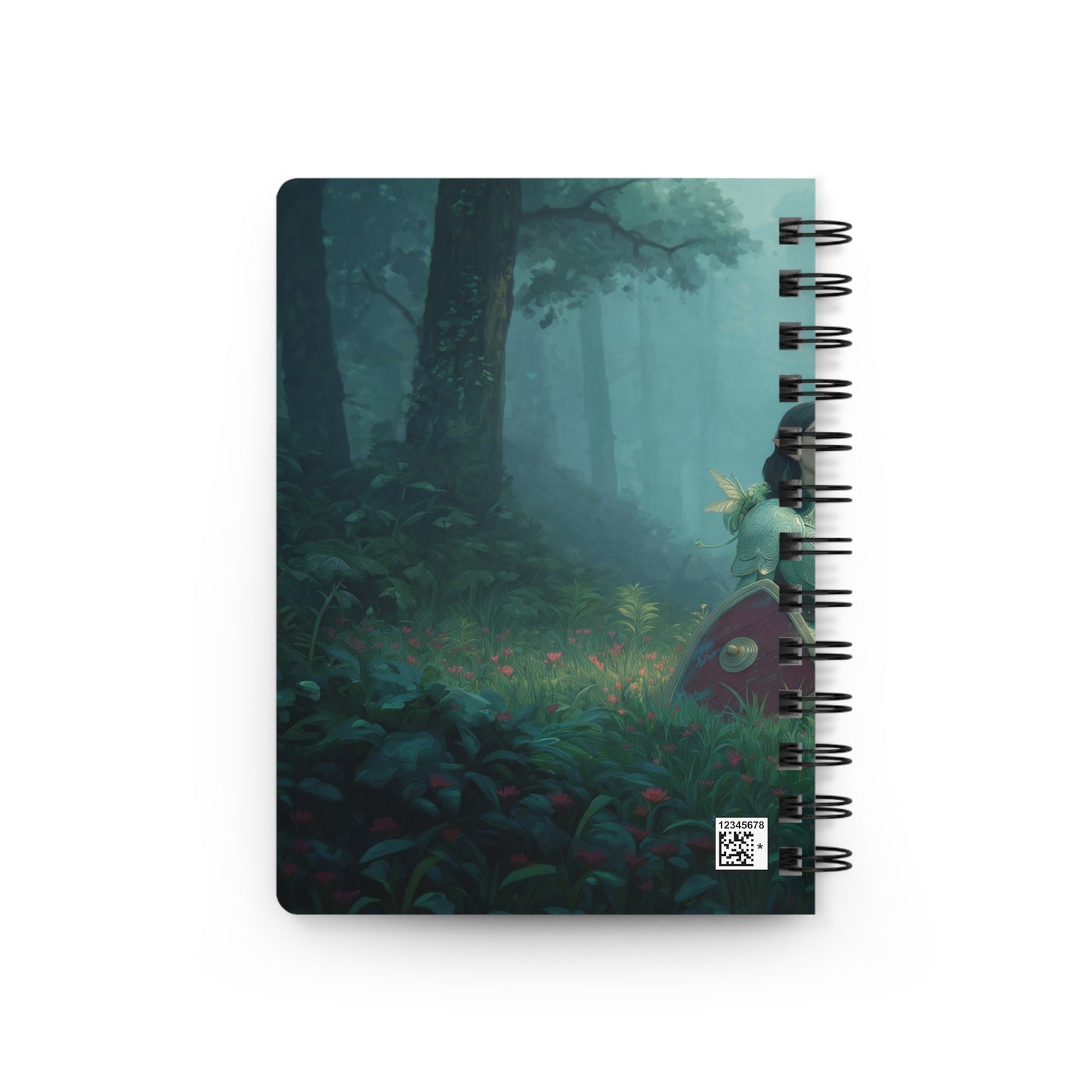 Elven Sentinel Spiral Bound Journal – Mist-Woven Grove Pause