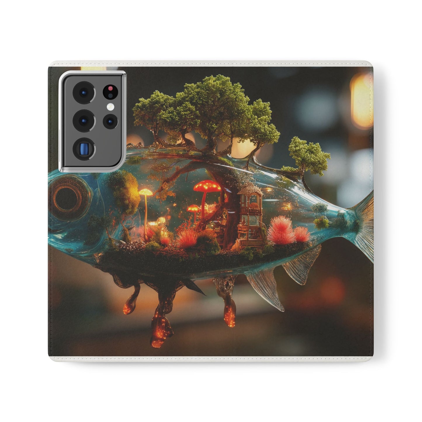 Forest Fish Flip Case – Liquid Glowwood Dreamscape