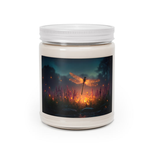 Firefly Dragonfly Scented Soy Candles with White Lid, 9oz – Twilight Meadow Luminescence