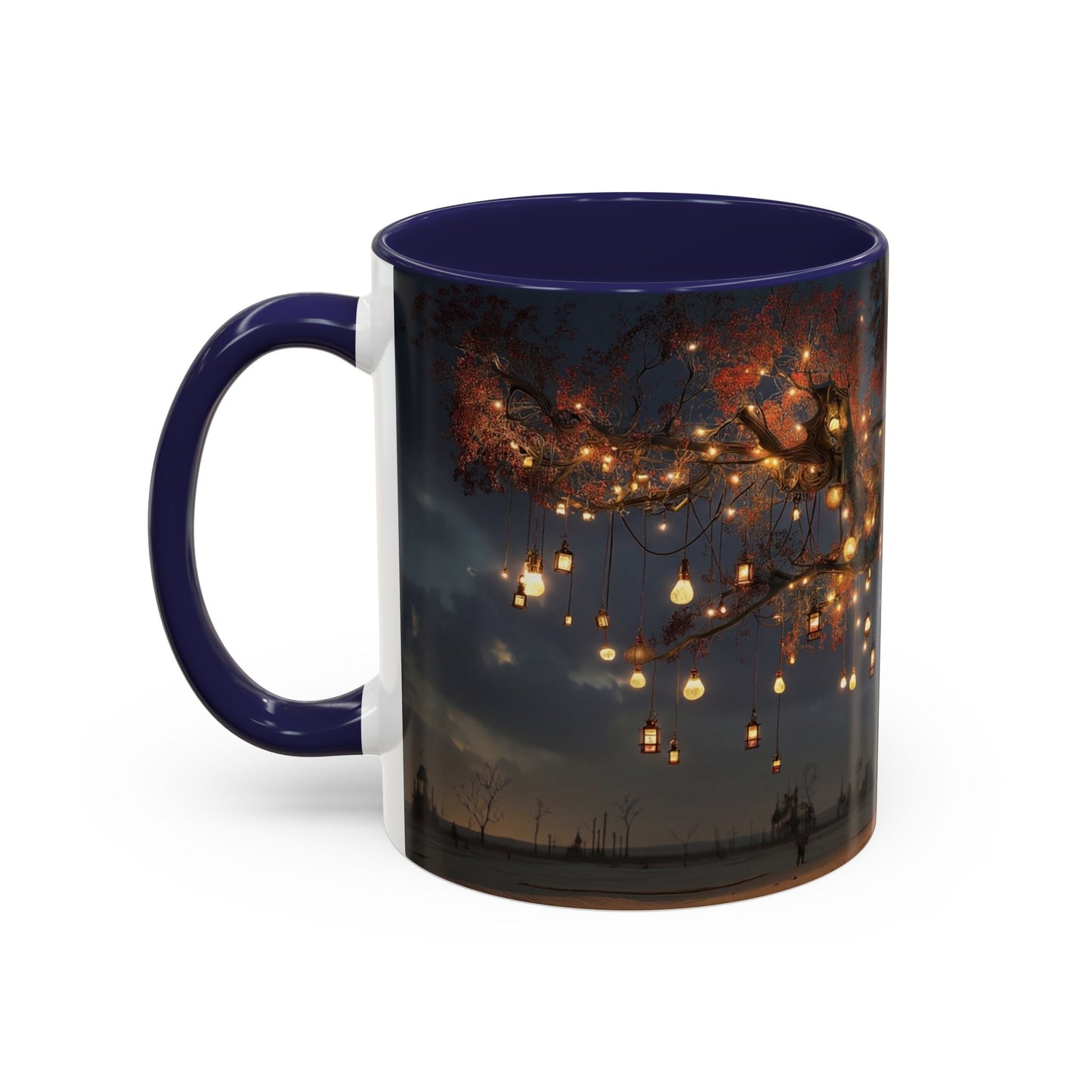 Lantern Tree Accent Coffee Mug (11, 15oz) – Amber Glowing Guardianship