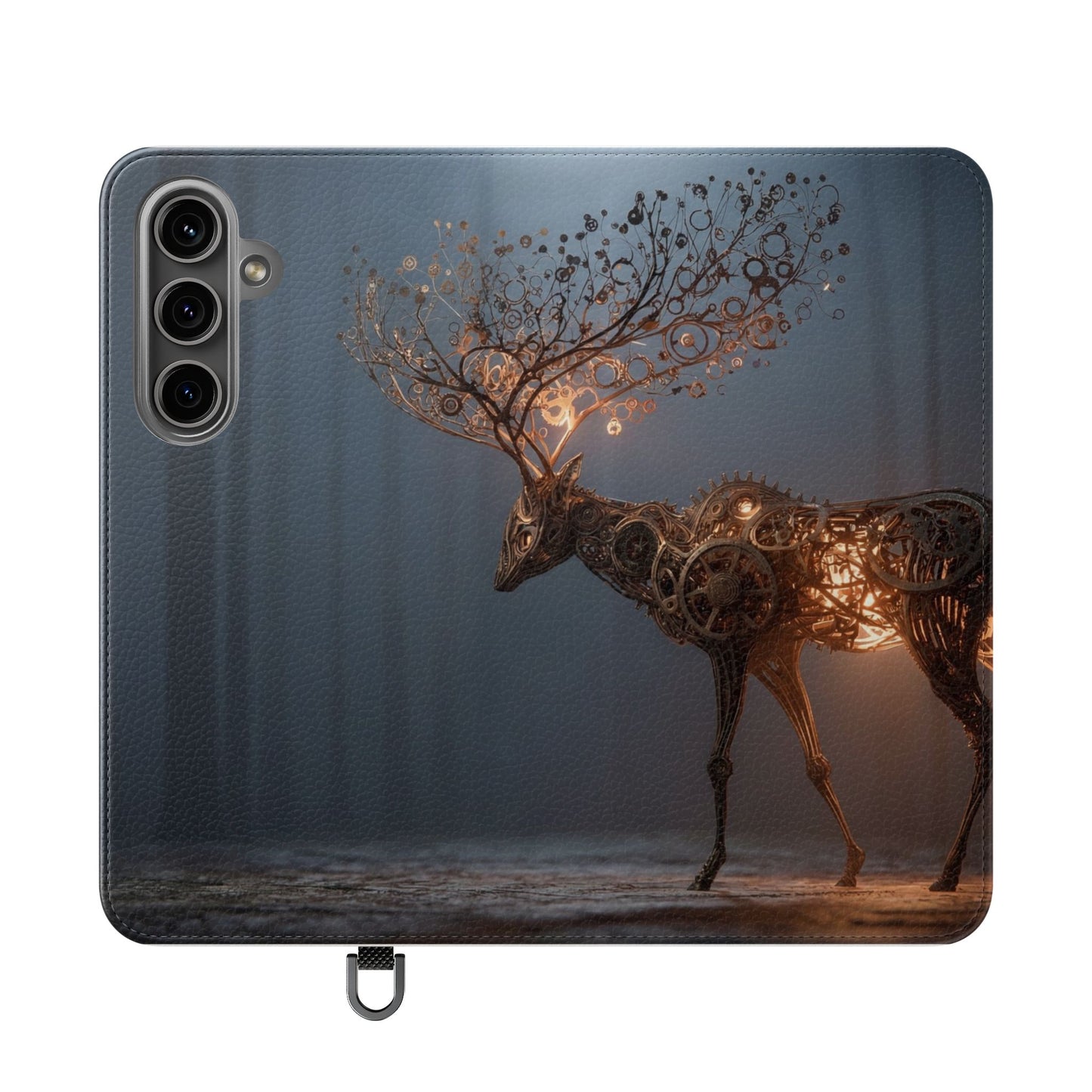 Mechanical Deer Flip Cases – Gears and Twilight Forest Guardian