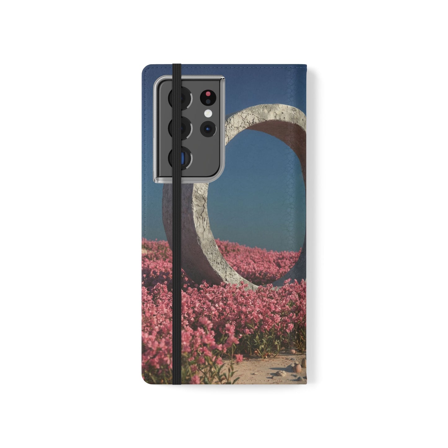 Stone Circle Flip Cases – Pink Flower Field Monument