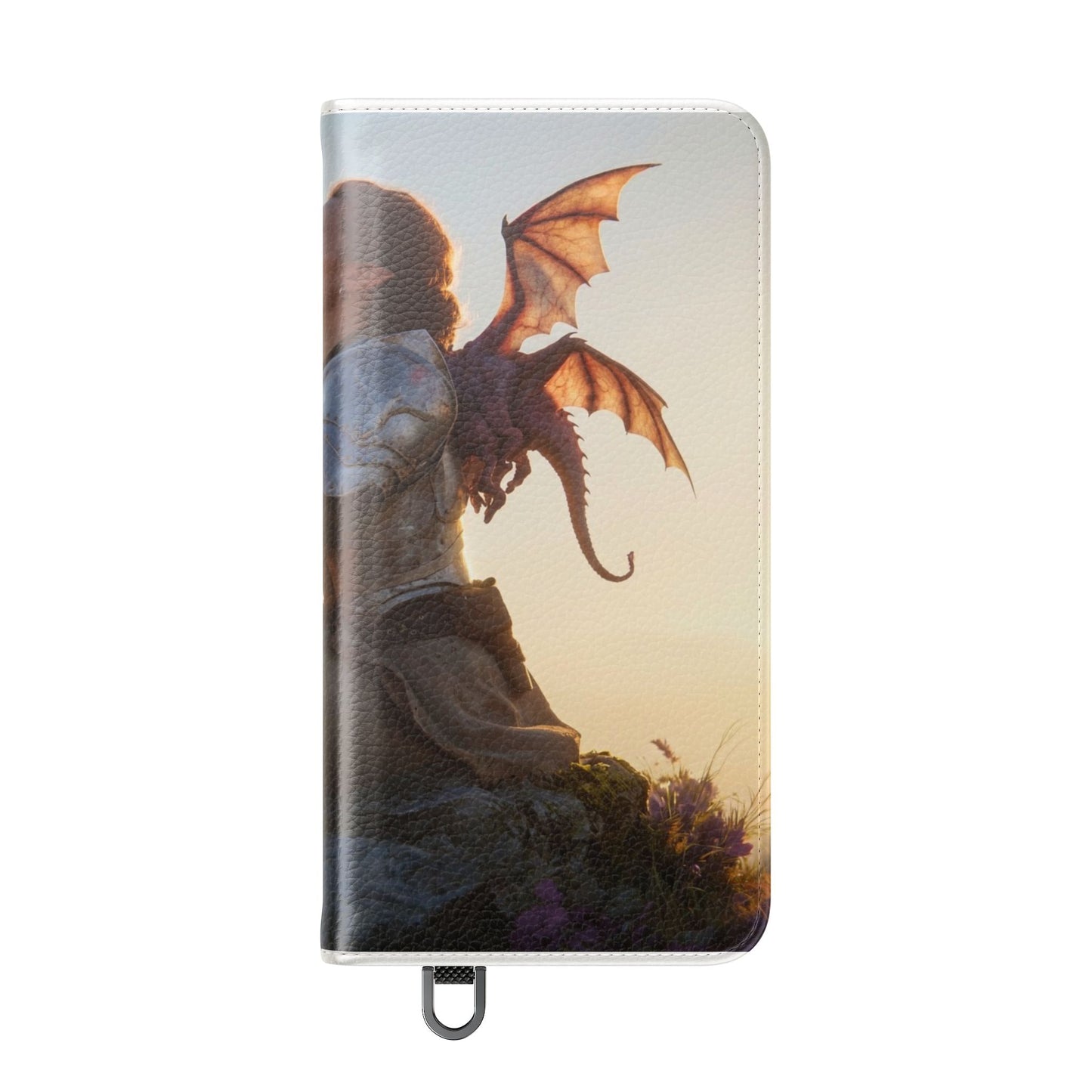 Dragon Knight Flip Cases – Sunlit Sentinel with Mini Drake and Sword