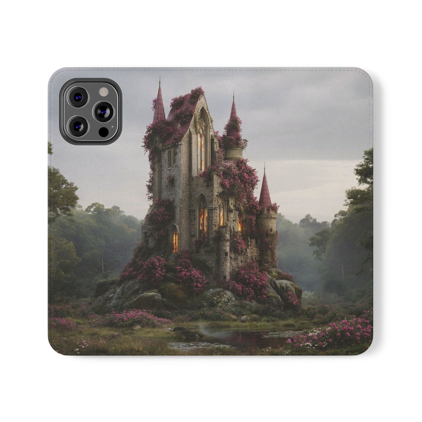 Blossom Spire Flip Cases – Pink Ivy Gothic Castle Cover