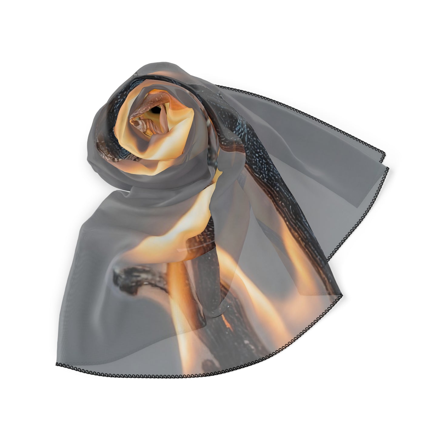 Flamebound Lovers Poly Scarf – Glow Through the Ashes
