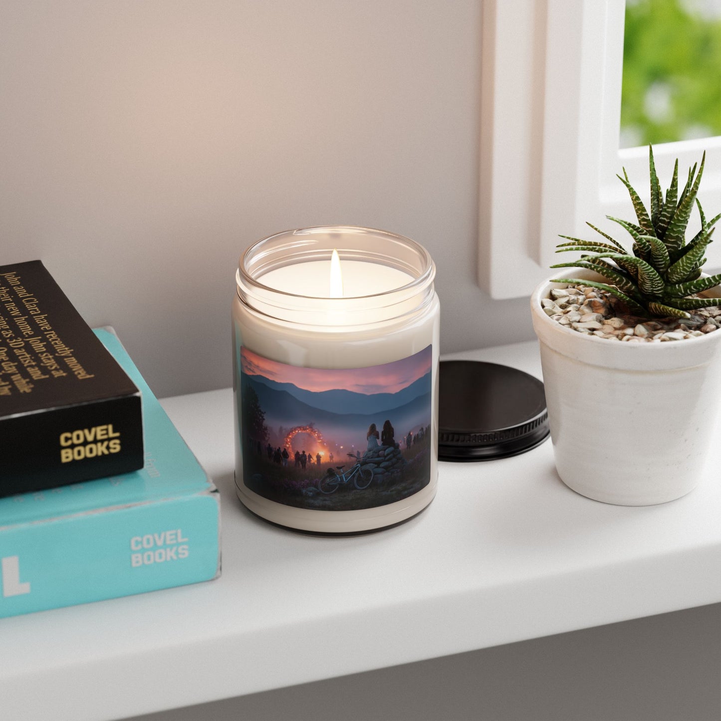 Sunset Portal Scented Soy Candle, 9oz – Two Souls at the Twilight Arch