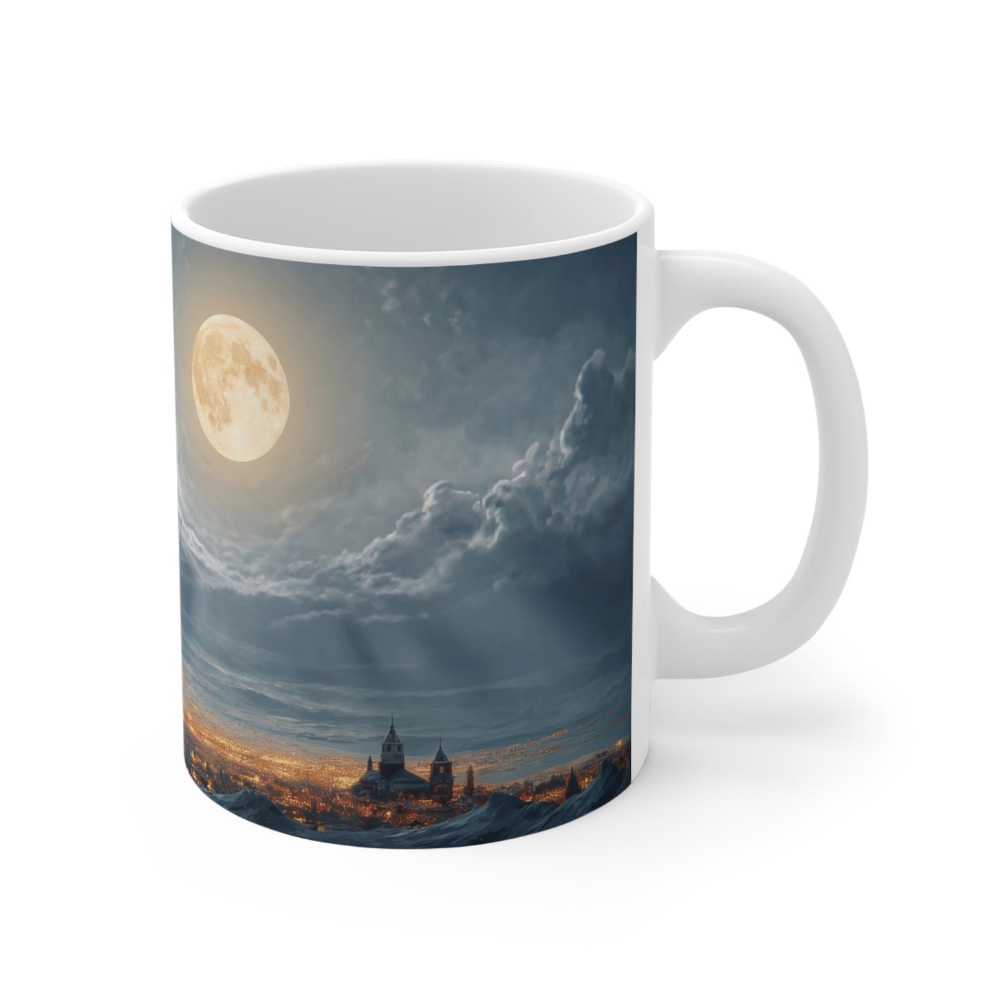 Moonlit Sleigh Ride Ceramic Mugs (11oz\15oz\20oz) – Winter’s Silent Passage