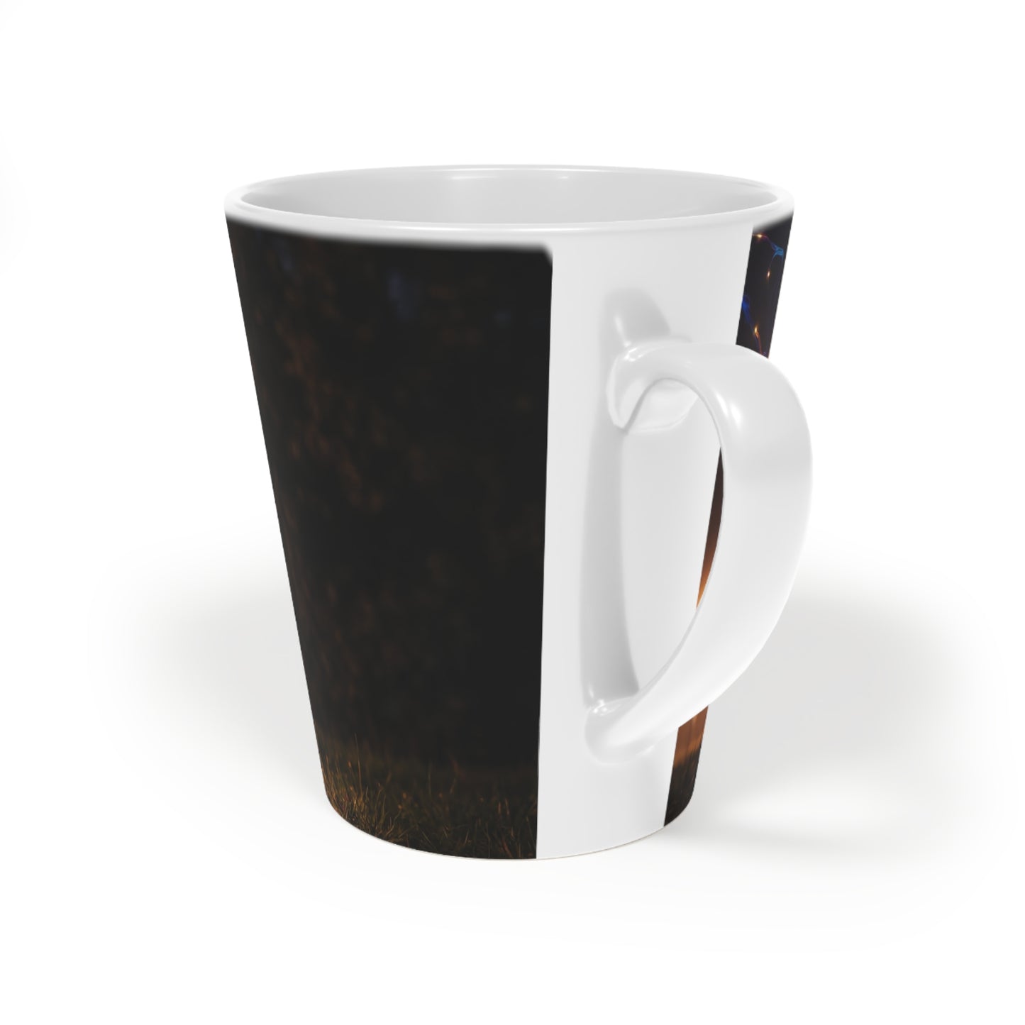 Chromatic Stag Latte Mug, 12oz – Night Garden Luminescence