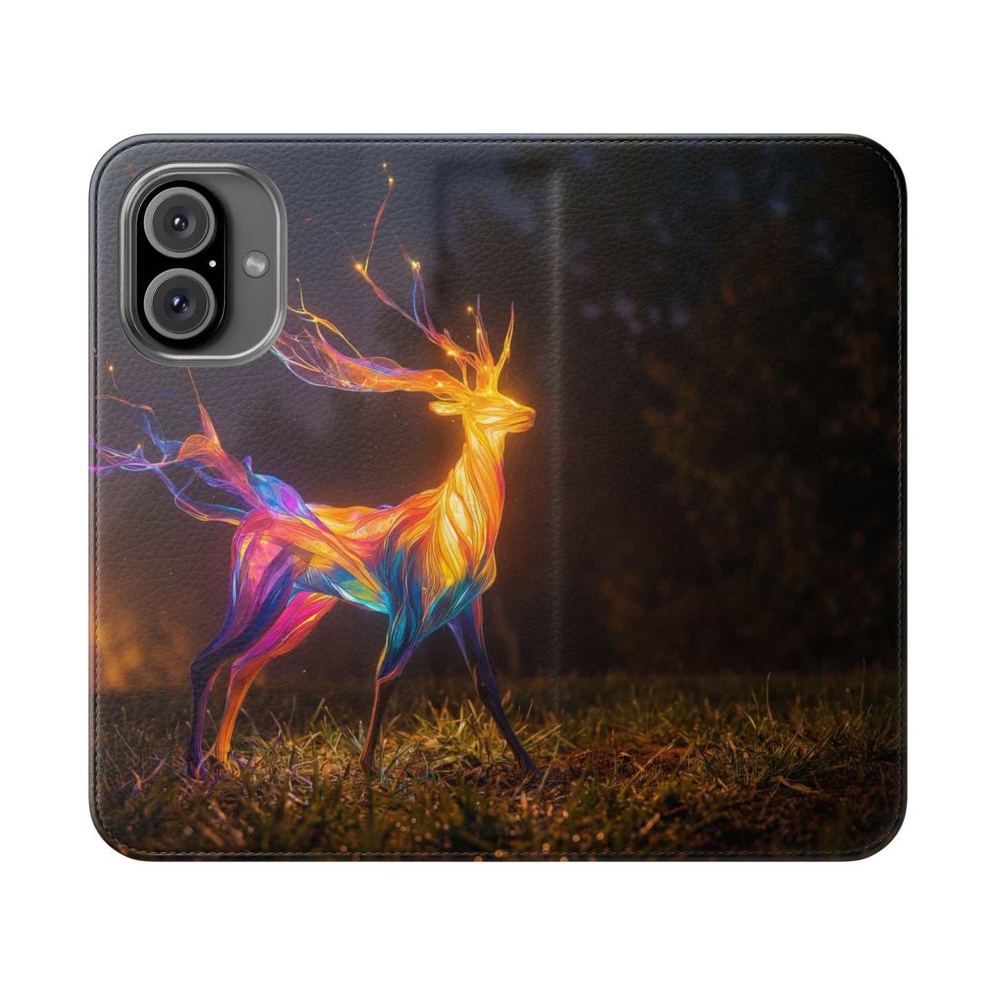 Ethereal Deer Flip Cases – Luminous Spirit Portrait