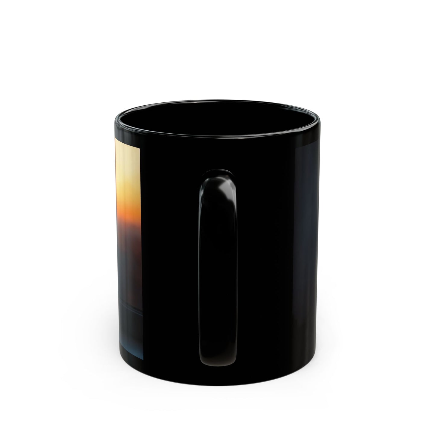 Cats Watching Rocket Launch Black Mug – Sunset Skywatchers