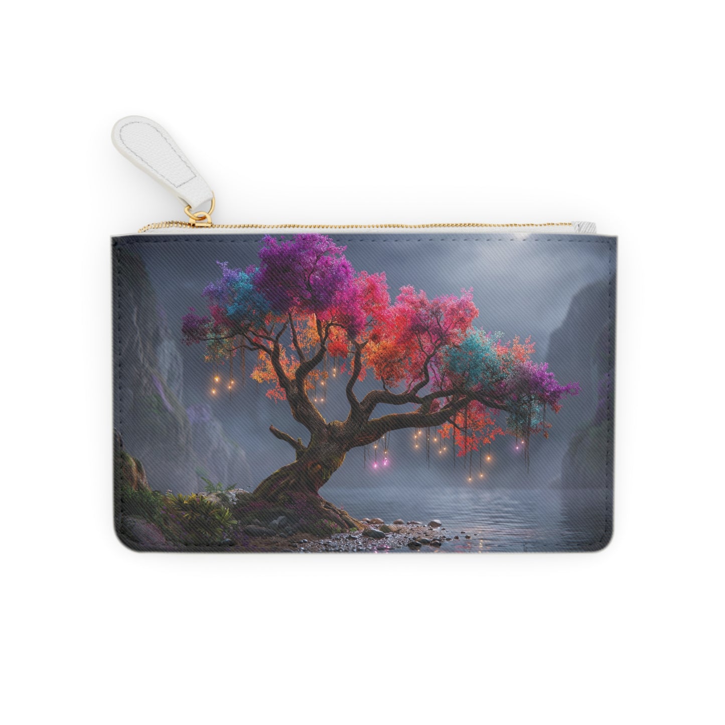 Chromatic Dream Tree Mini Clutch Bag – Moonlit Spectrum Sanctuary