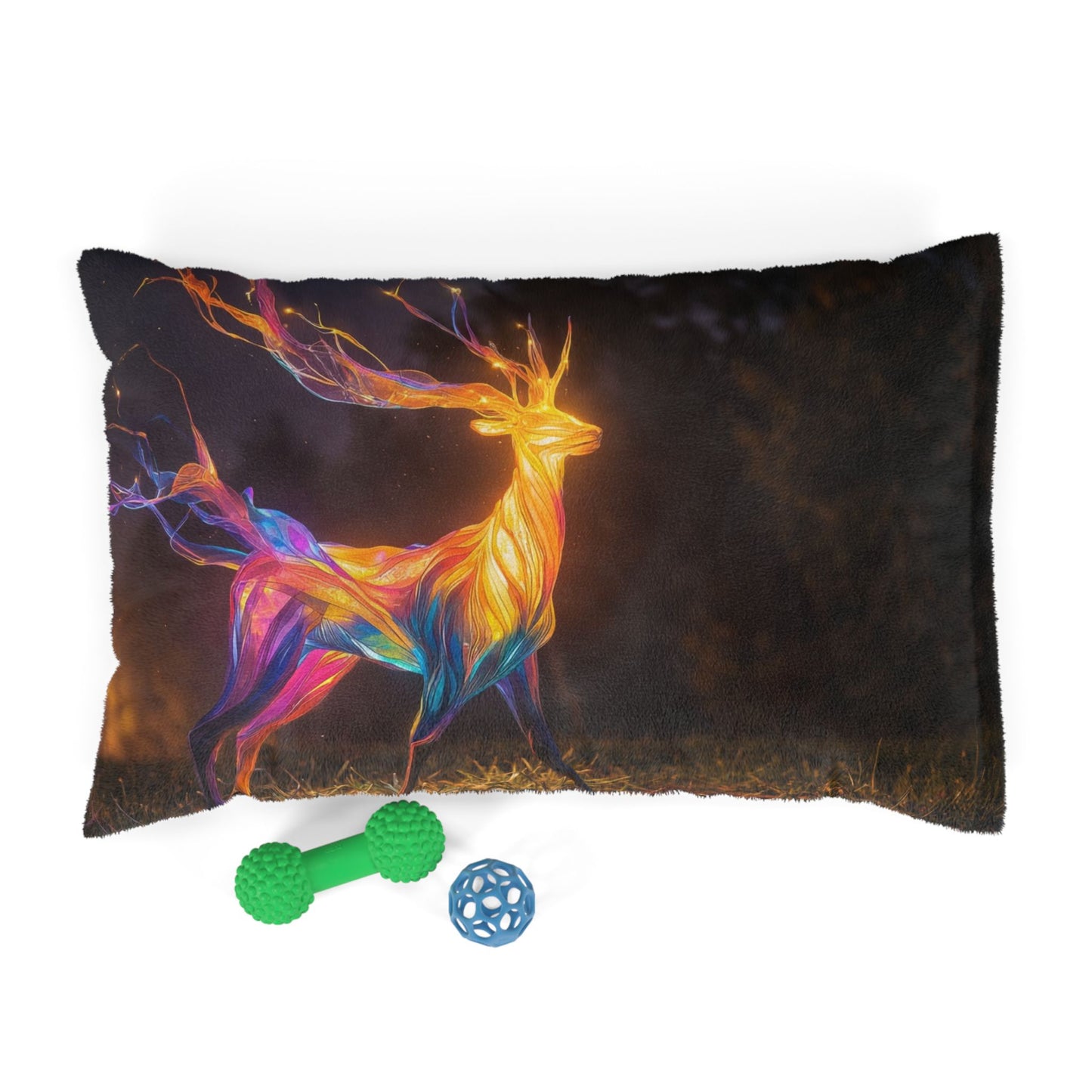 Prism Deer Pet Bed – Twilight Chromatic Dreamscape