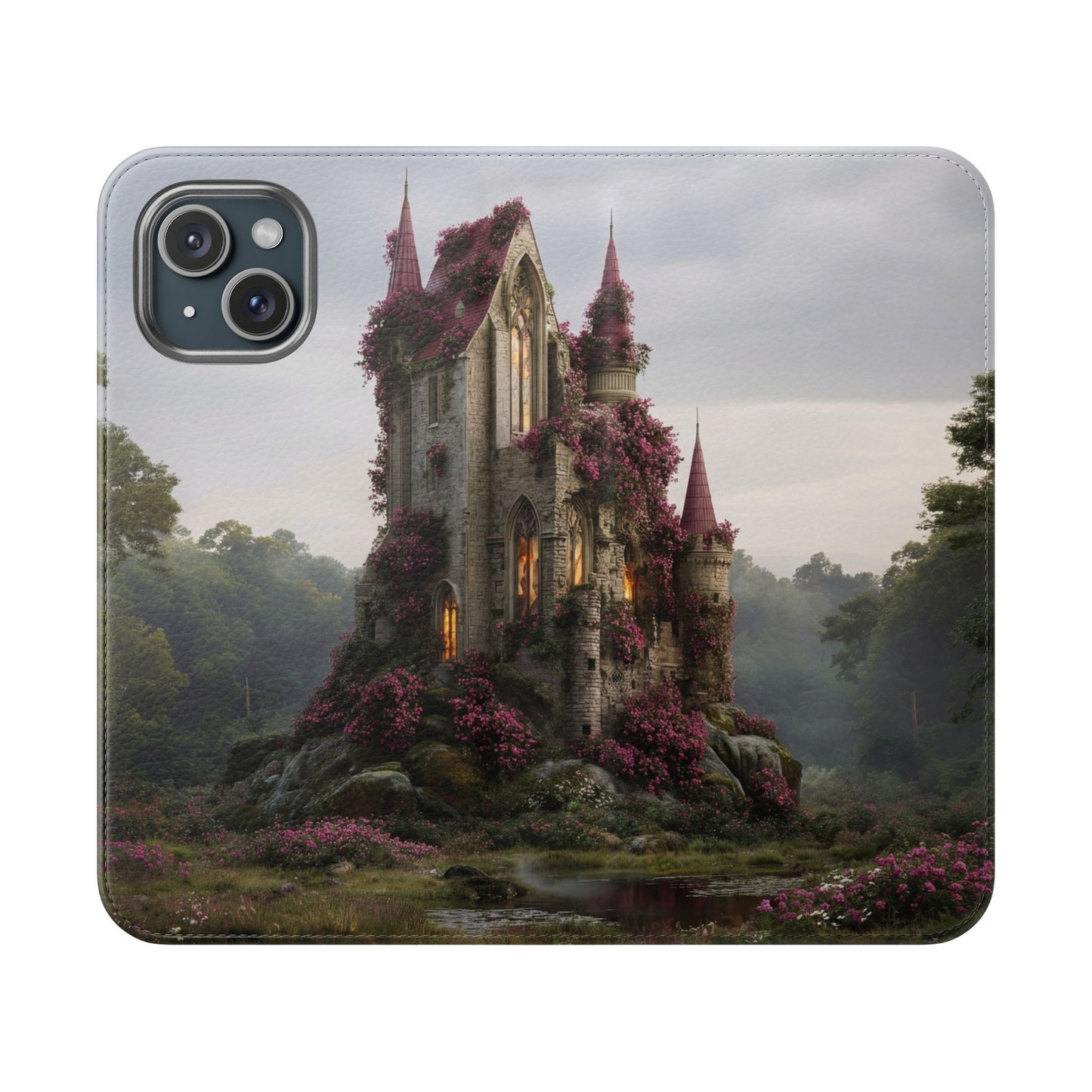 Blossom Spire Flip Cases – Pink Ivy Gothic Castle Cover