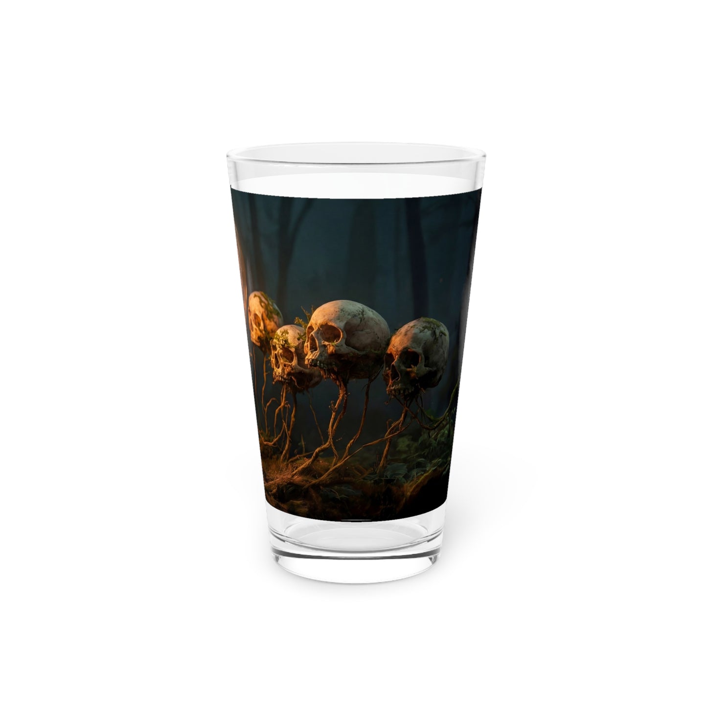 Illuminated Idea Lightbulb Pint Glass, 16oz – Glowing Thought in a Whispering Grove