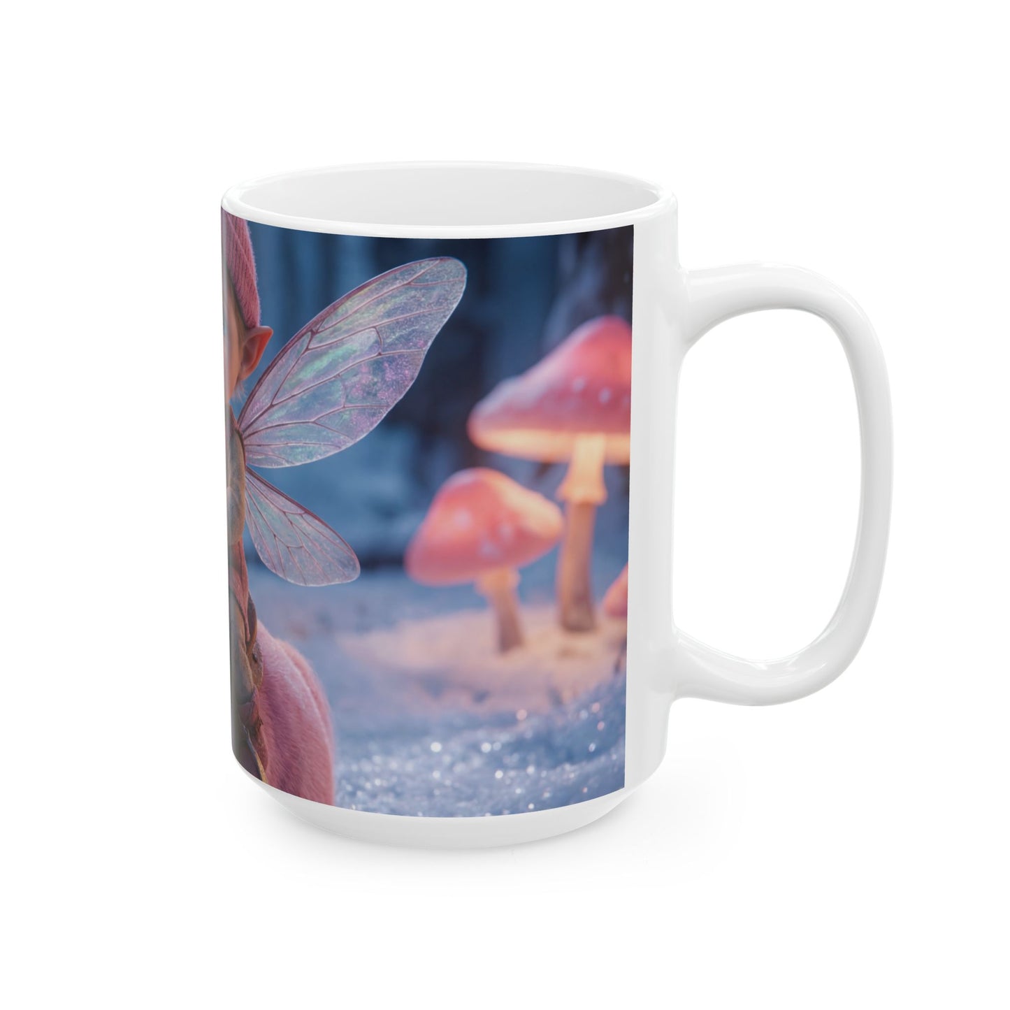Pink Unicorn Rider Ceramic Mug – Frostlit Forest Fantasy