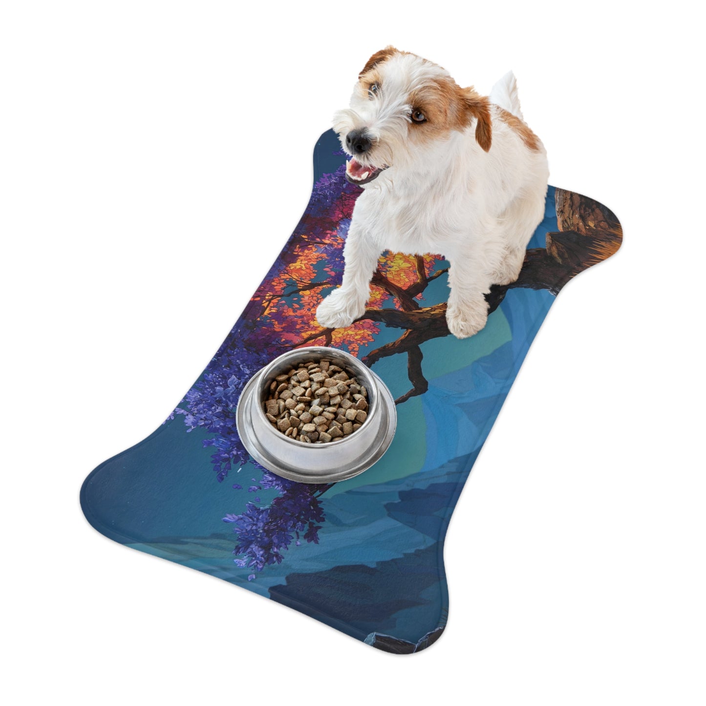 Celestial Tree Pet Feeding Mats – Twilight Bloom Dreamscape