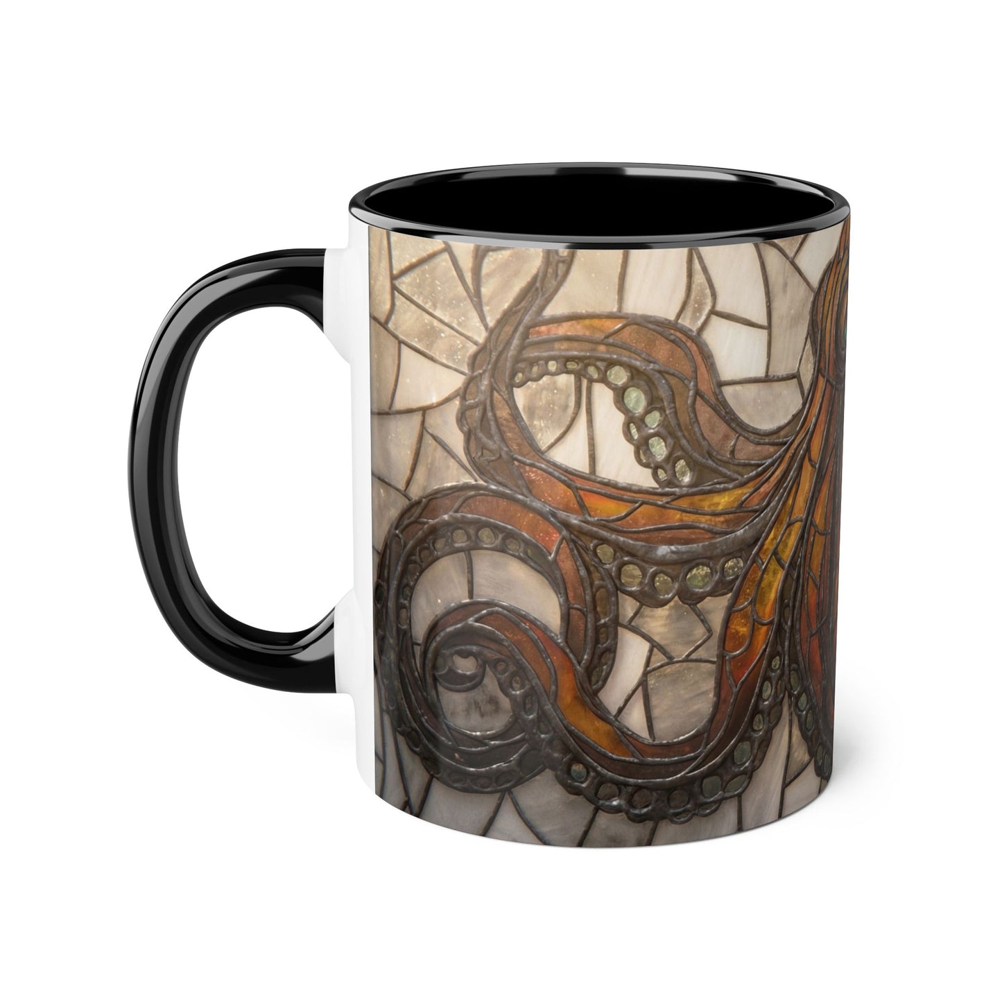 Stained Glass Octopus Accent Mugs, 11oz – Amber Tentacle Garden