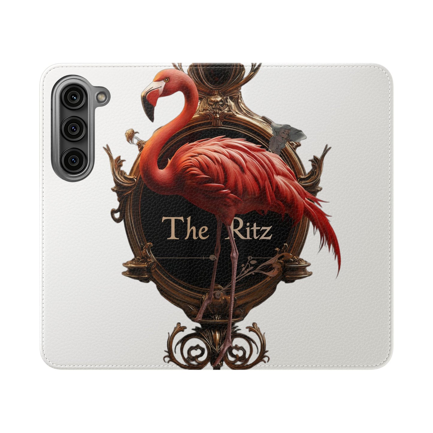 The Ritz Flamingo Flip Cases – Gilded Ornate Frame Art Design
