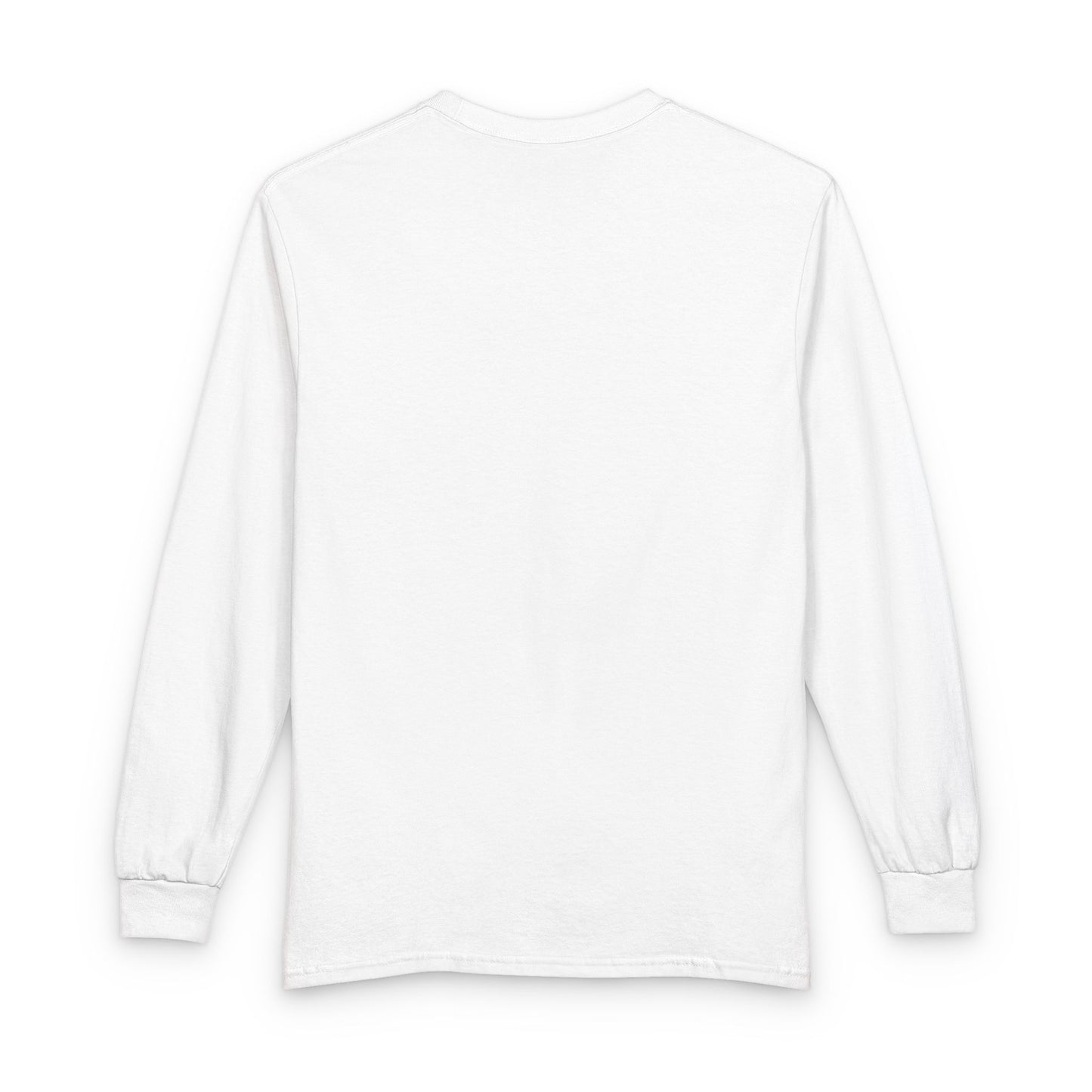 Lantern-Bearing Skeletal Guardian Unisex Long Sleeve T-Shirt – Warm Glow Against Black Canvas