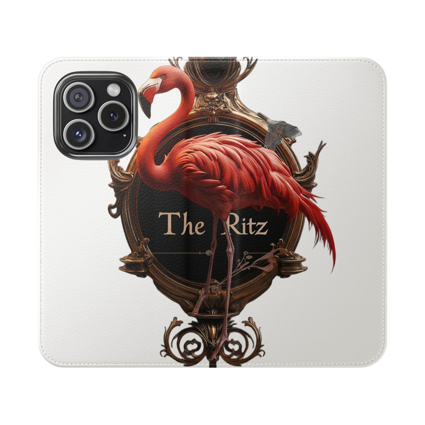 The Ritz Flamingo Flip Cases – Gilded Ornate Frame Art Design