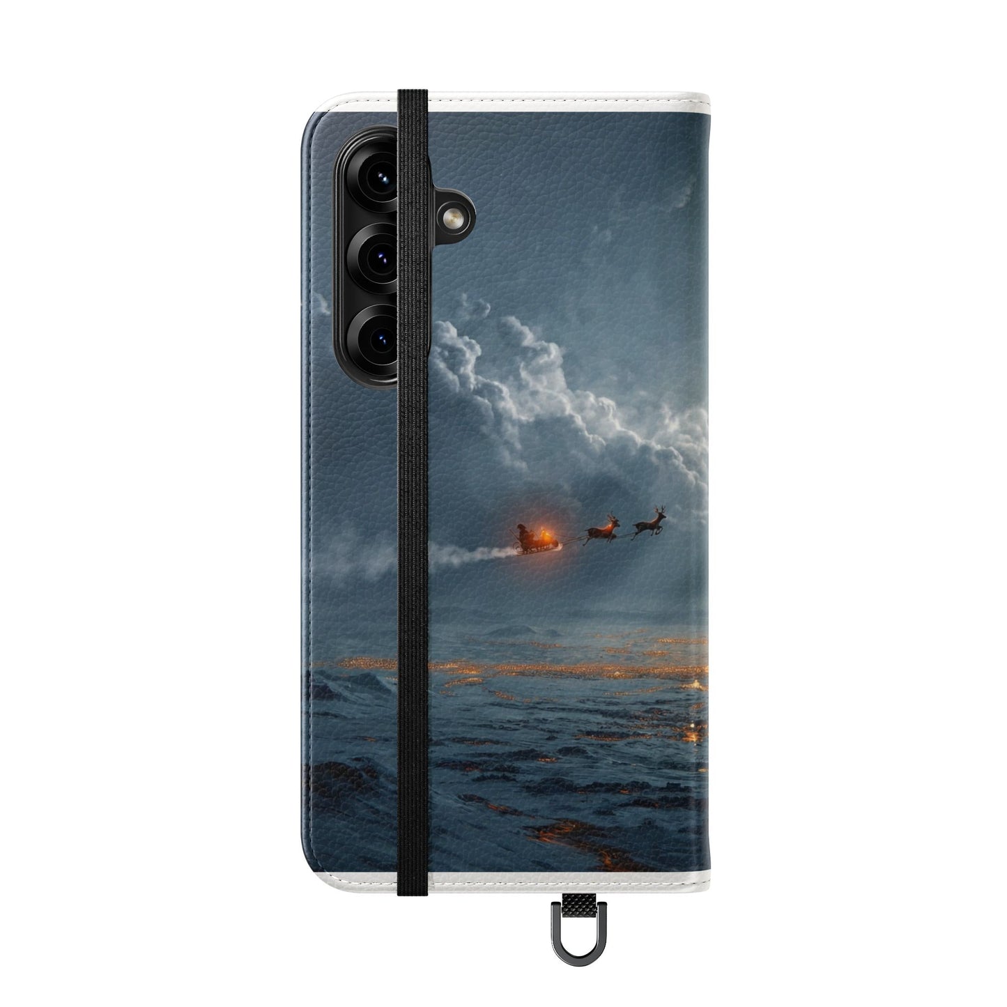 Moonlit Sleigh Flip Cases – Northern Lights Winter Journey