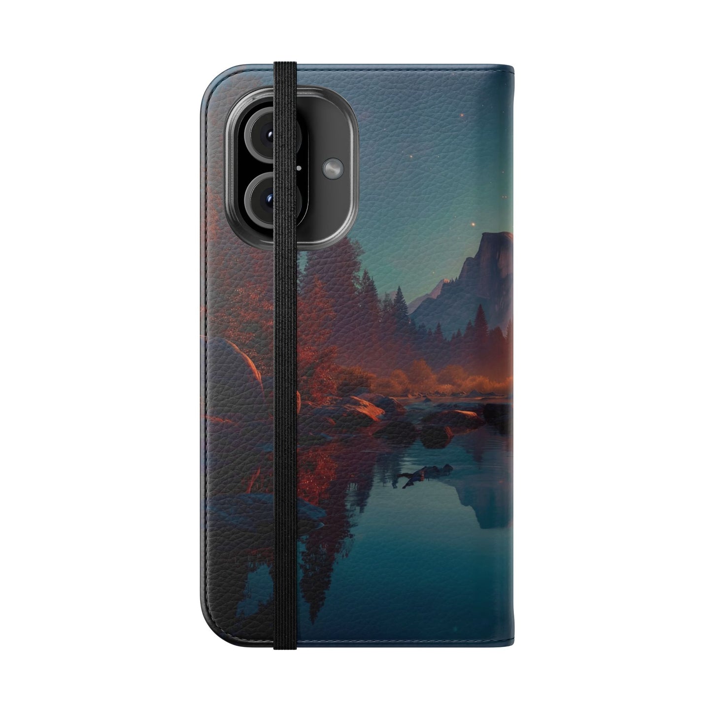Starlit Valley Flip Cases – Twilight River and Half Dome Reflections