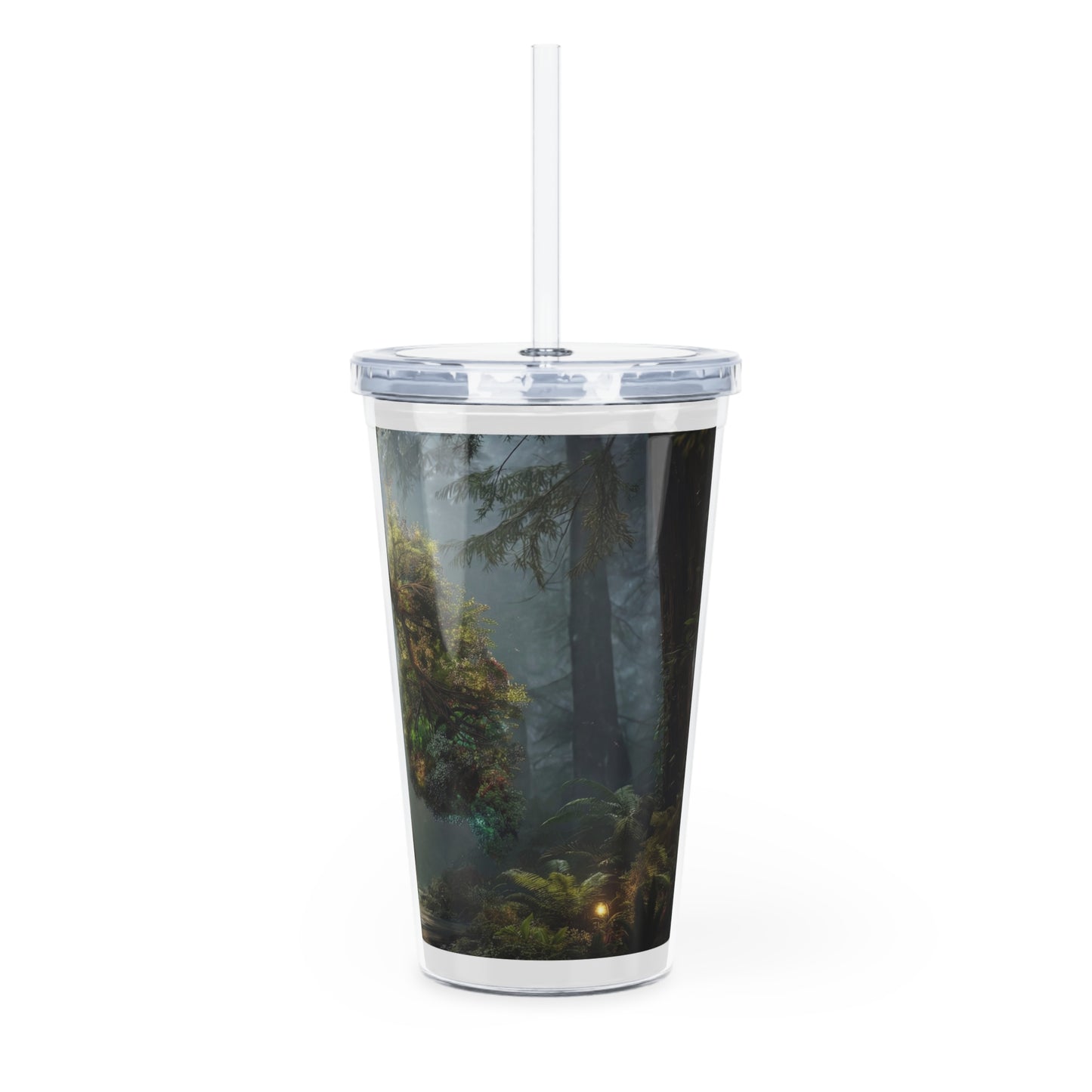 Lungs of the Earth Plastic Tumbler with Straw – Breath of the Ancient Grove