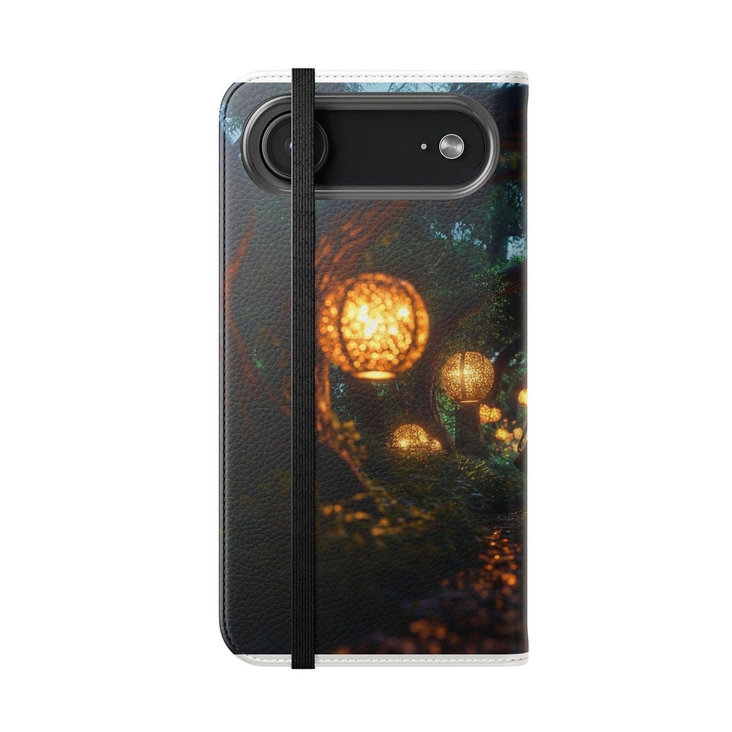 Lantern Archway Flip Cases – Girl Walking Through Forest Tunnel Art Case
