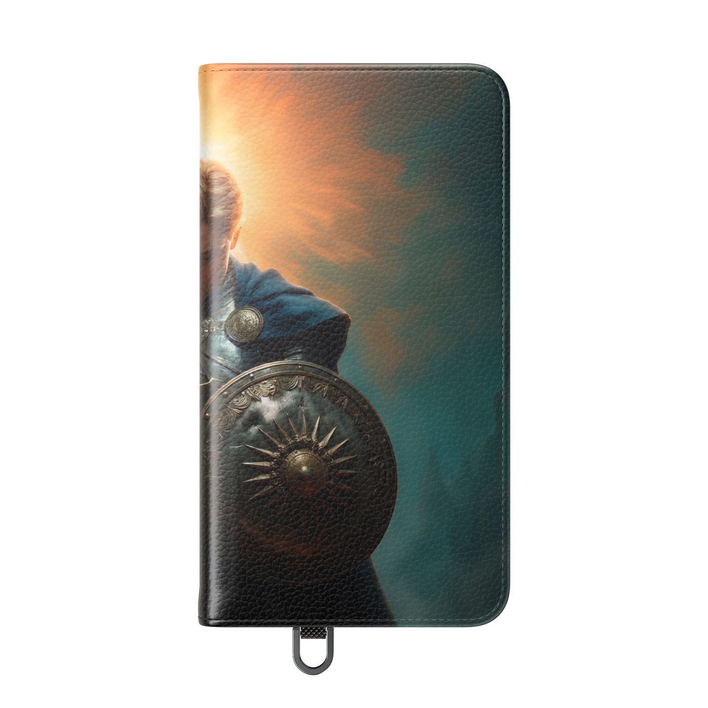 Dawn-Forged Knight Flip Cases – Radiant Armor Against Misty Skies