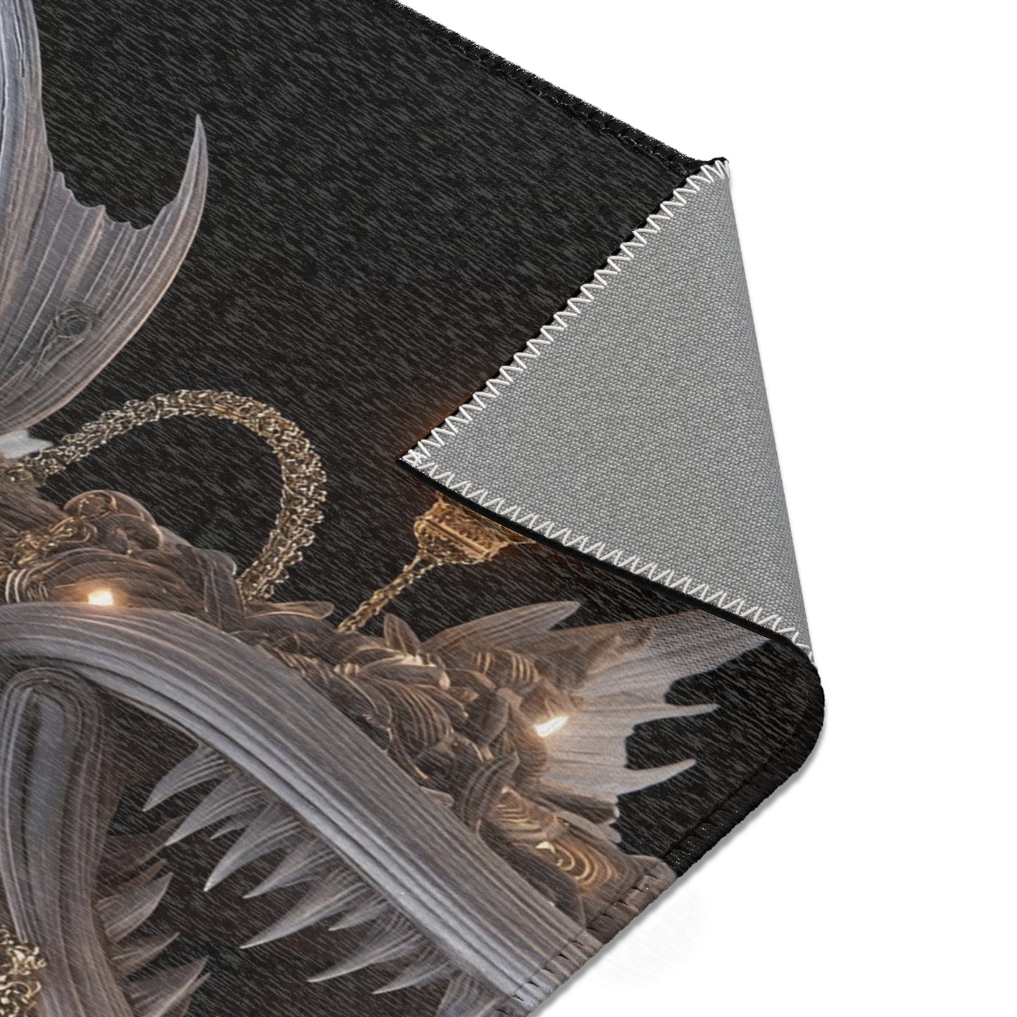 Luminescent Deep-Sea Leviathan Rug – Whispering Lanterns of the Abyss