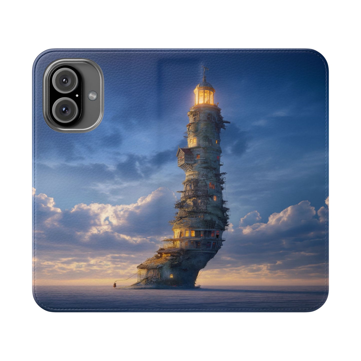 Twilight Sentinel Flip Cases – Lighthouse on a Storm-Tossed Sea
