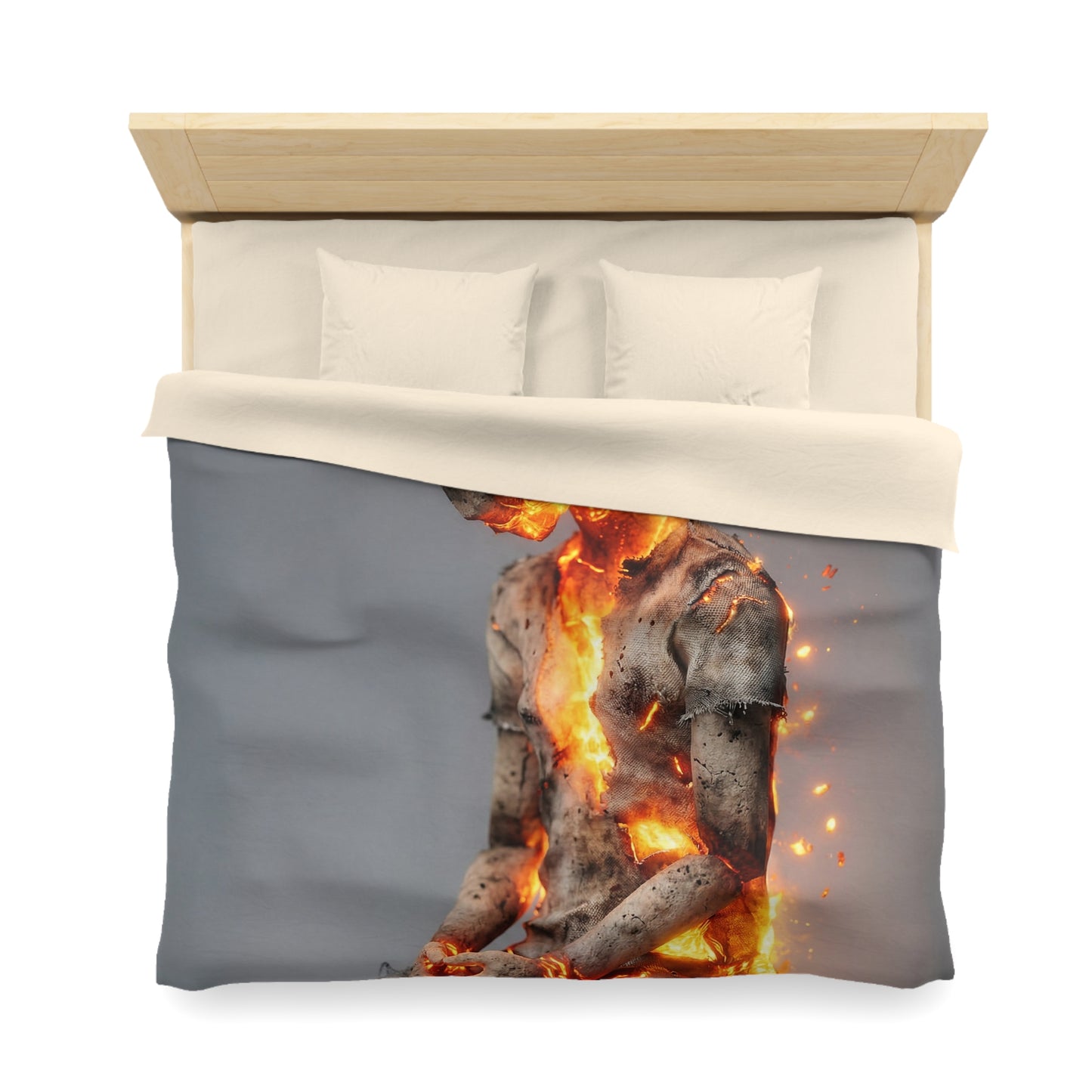 Fiery Awakening Microfiber Duvet Cover – Embers of Inner Transformation