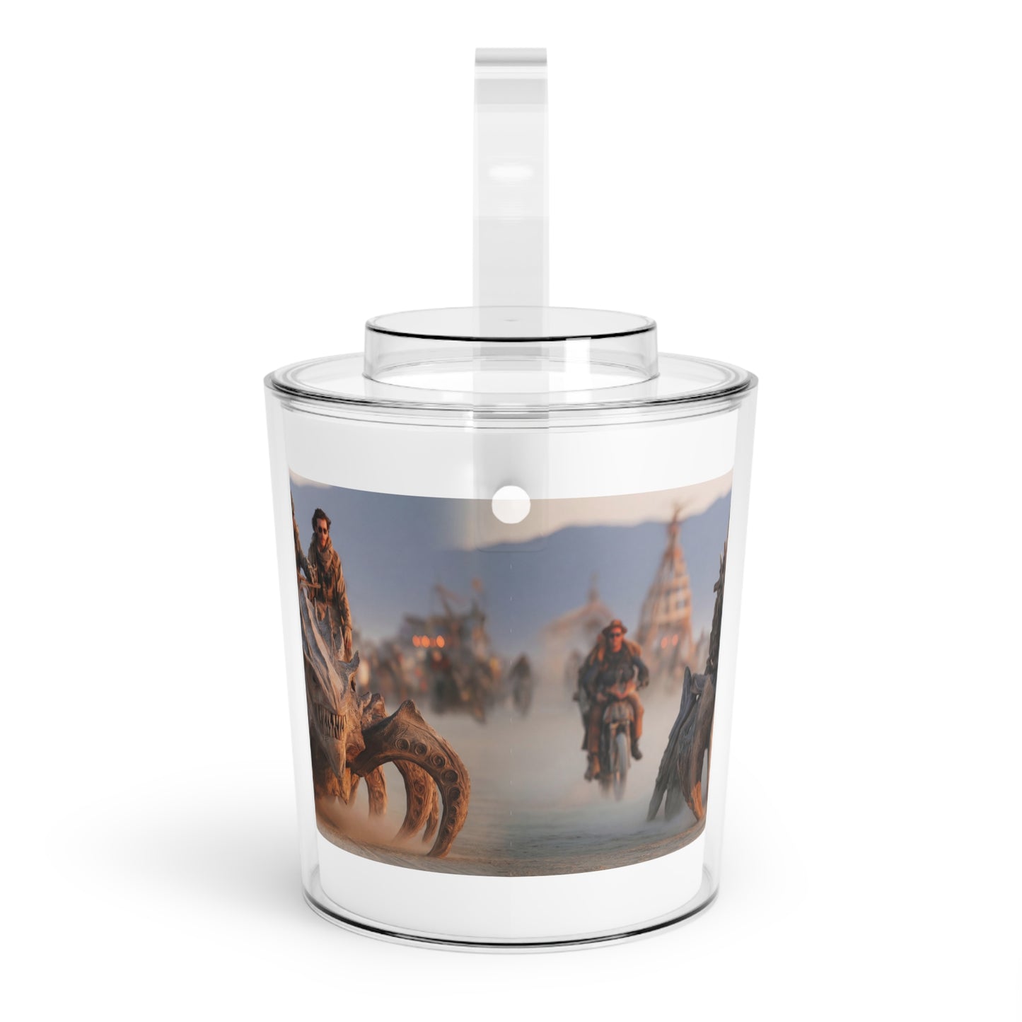 Desert Safari Riders Ice Bucket with Tongs – Sunset Dust and Steel Fangs