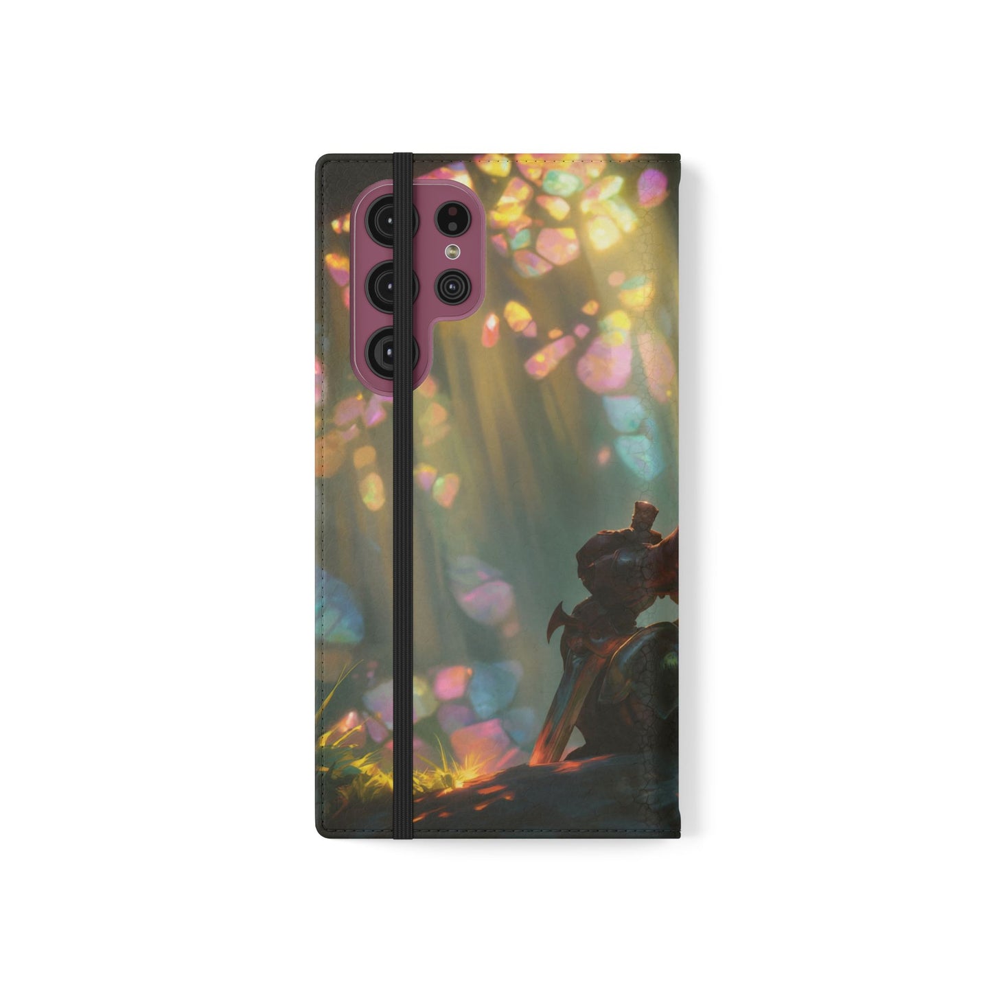 Crystal Grove Sentinel Flip Cases – Iridescent Forest Dawn Guardian