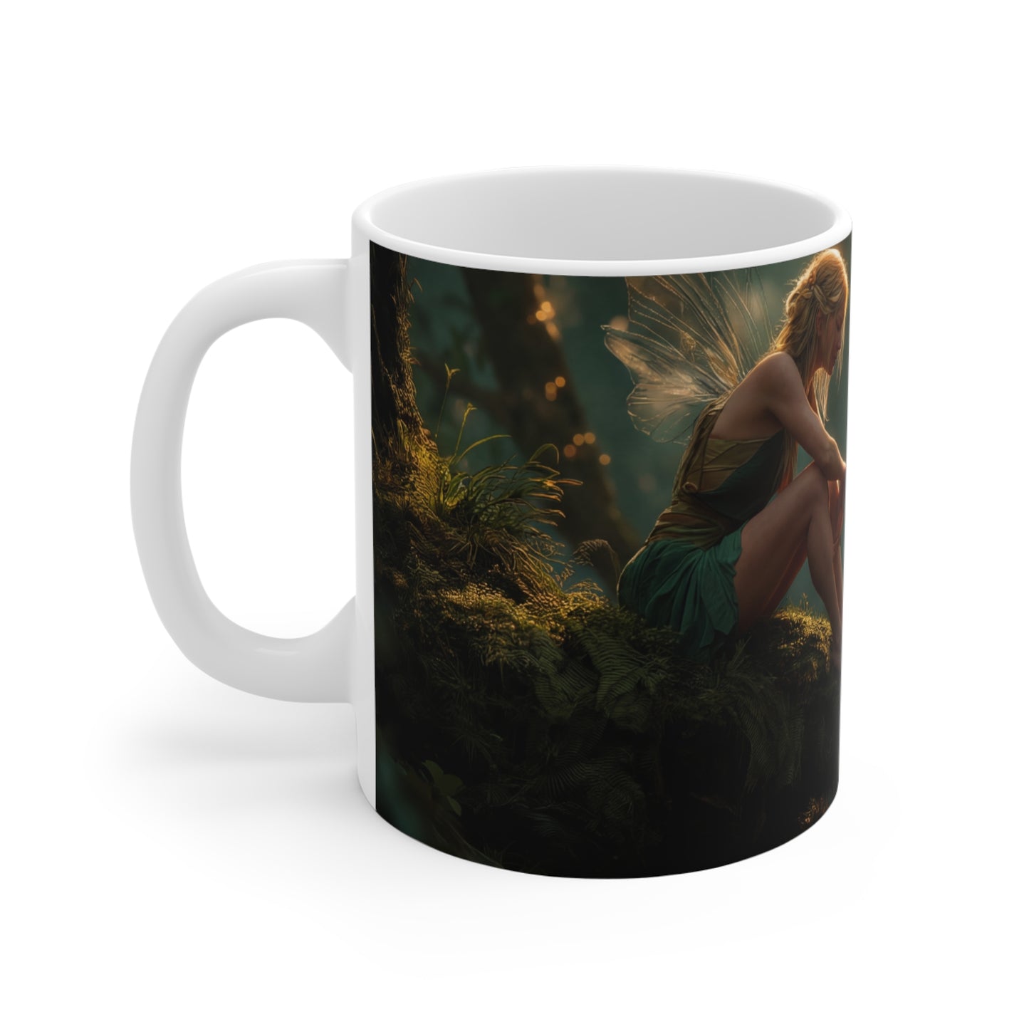 Forest Fairy by the Stream Ceramic Mugs (11oz\15oz\20oz) – Golden Hour Whispers