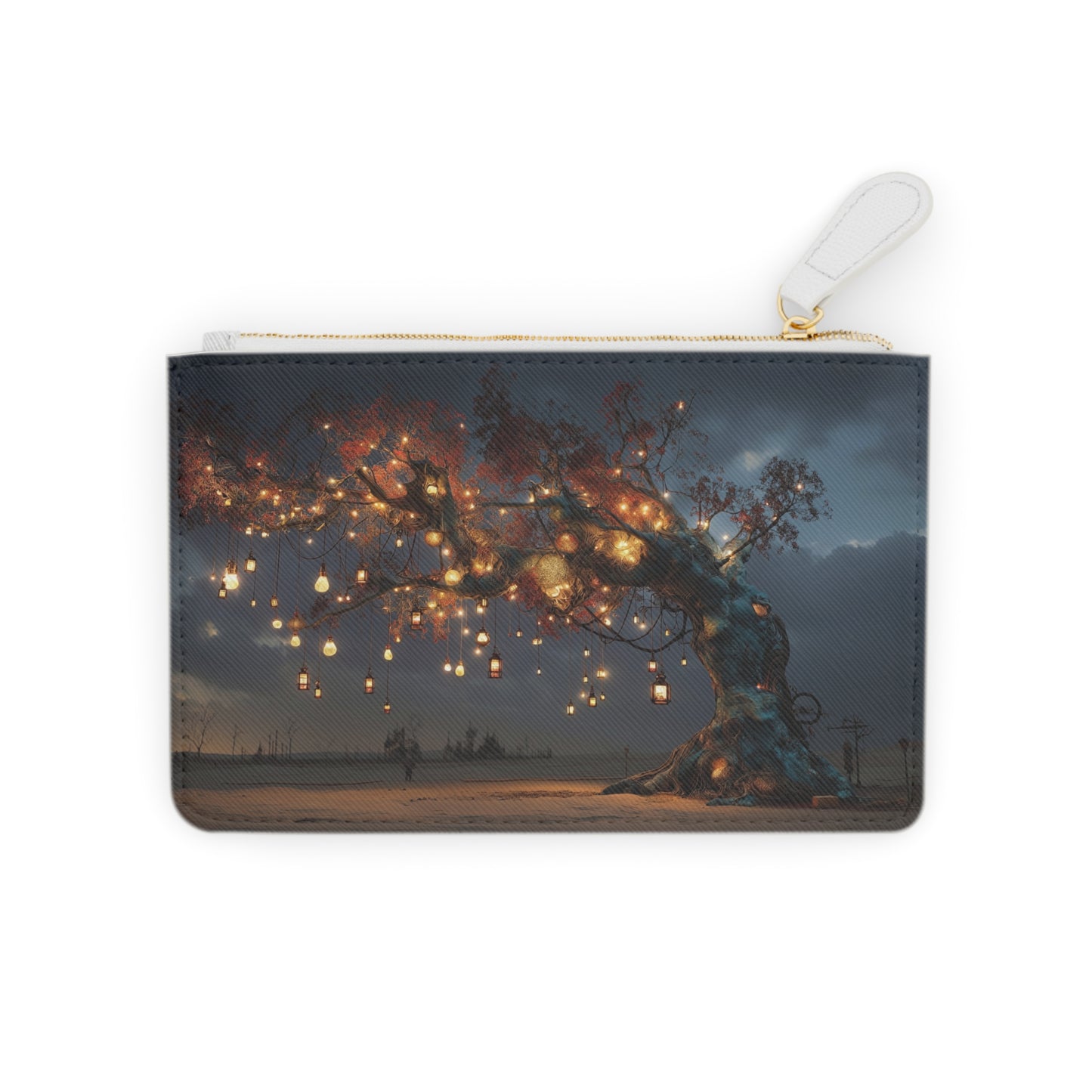 Luminous Wisp Tree Mini Clutch Bag – Desert Night’s Whispering Lights