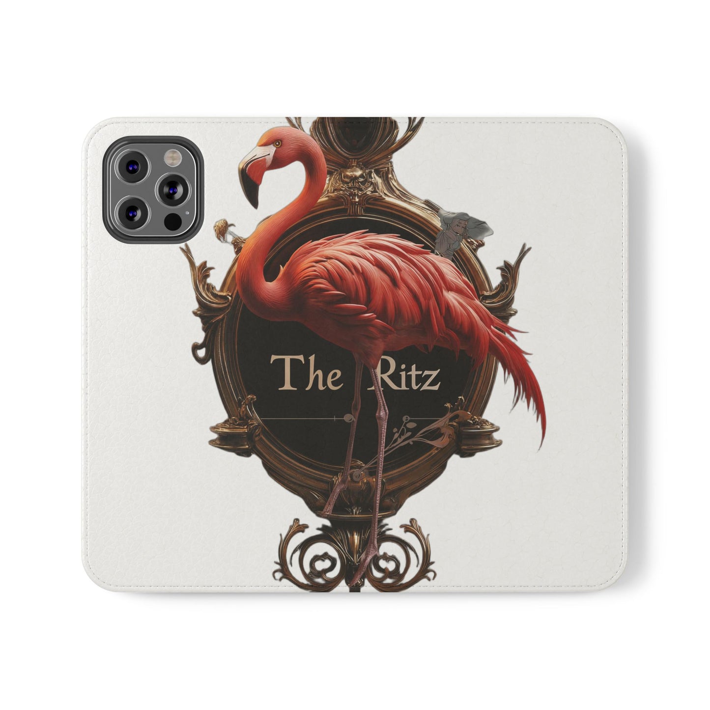 The Ritz Flamingo Flip Cases – Gilded Ornate Frame Art Design
