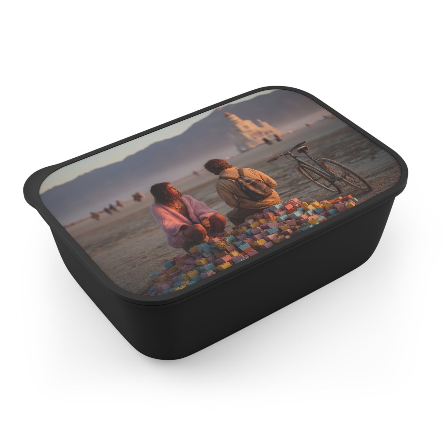 Desert Castle Playtime PLA Bento Box with Band and Utensils – Sunset Sandstone Dreamscape
