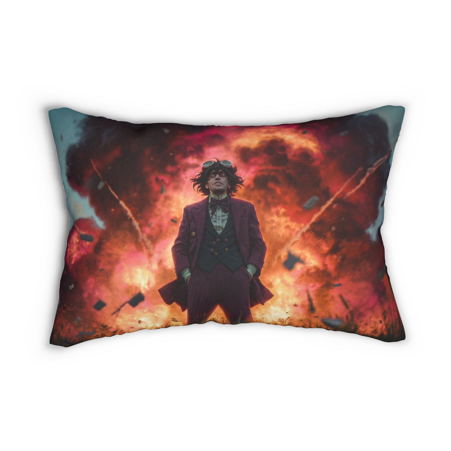 Explosive Goggles Lumbar Pillow – Crimson Sky Connoisseur