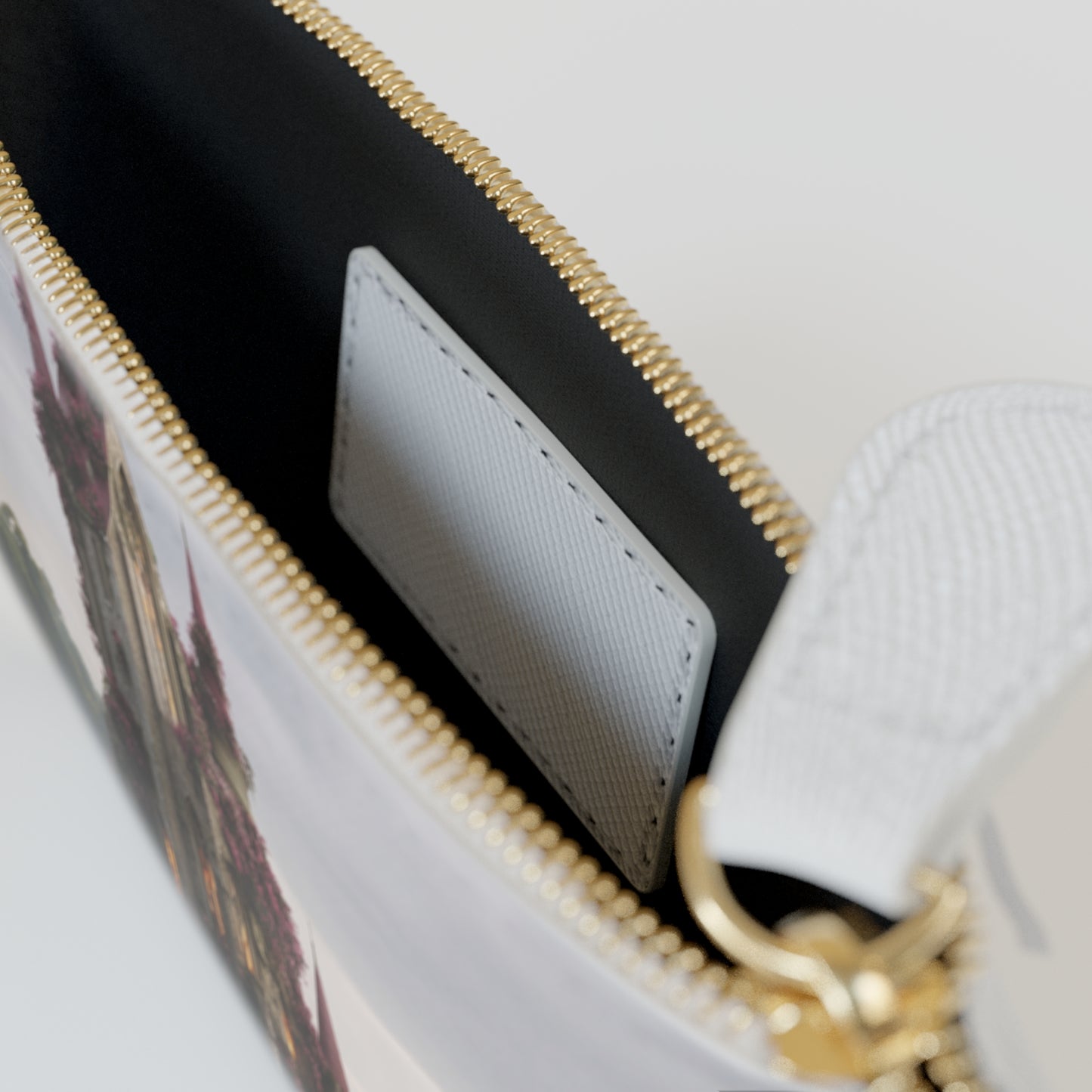 Rose-Clad Castle Mini Clutch Bag – Whispers of the Misty Grove